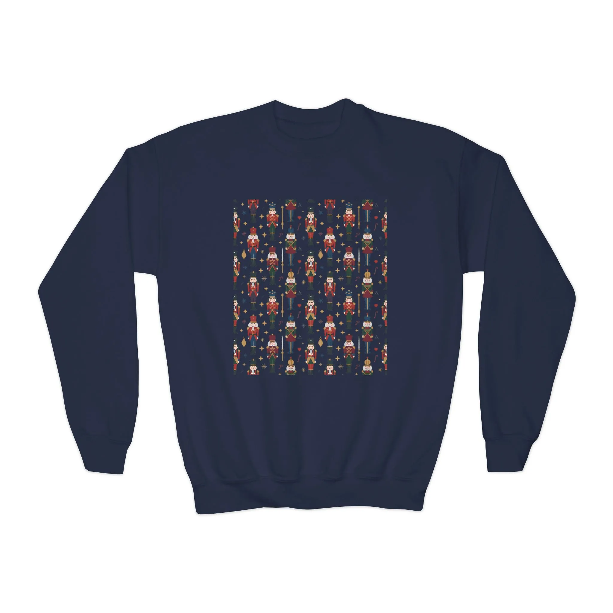 Nutcracker Pattern Kids Christmas T-Shirt, Family Match Holiday Outfit, Festive Christmas Shirt for Boys - Girls - Image 16