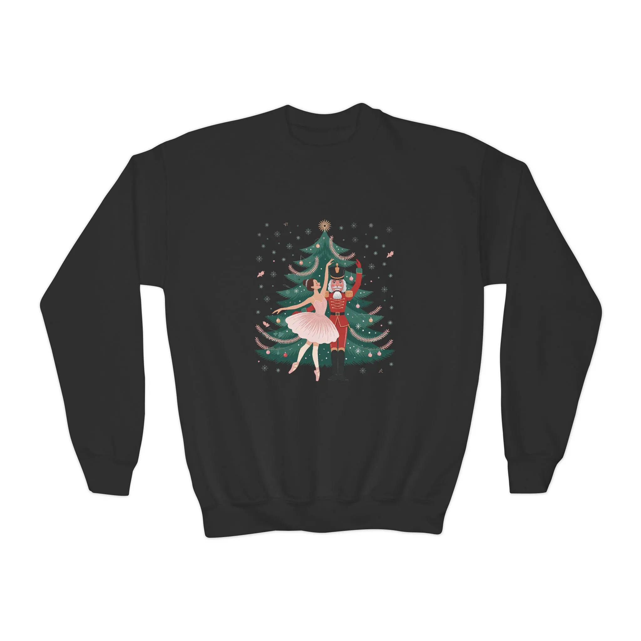Nutcracker Ballerina Girls Christmas Sweatshirt, Cozy Holiday Sweater, Family Match Christmas Outfit for Daughter - Image 5
