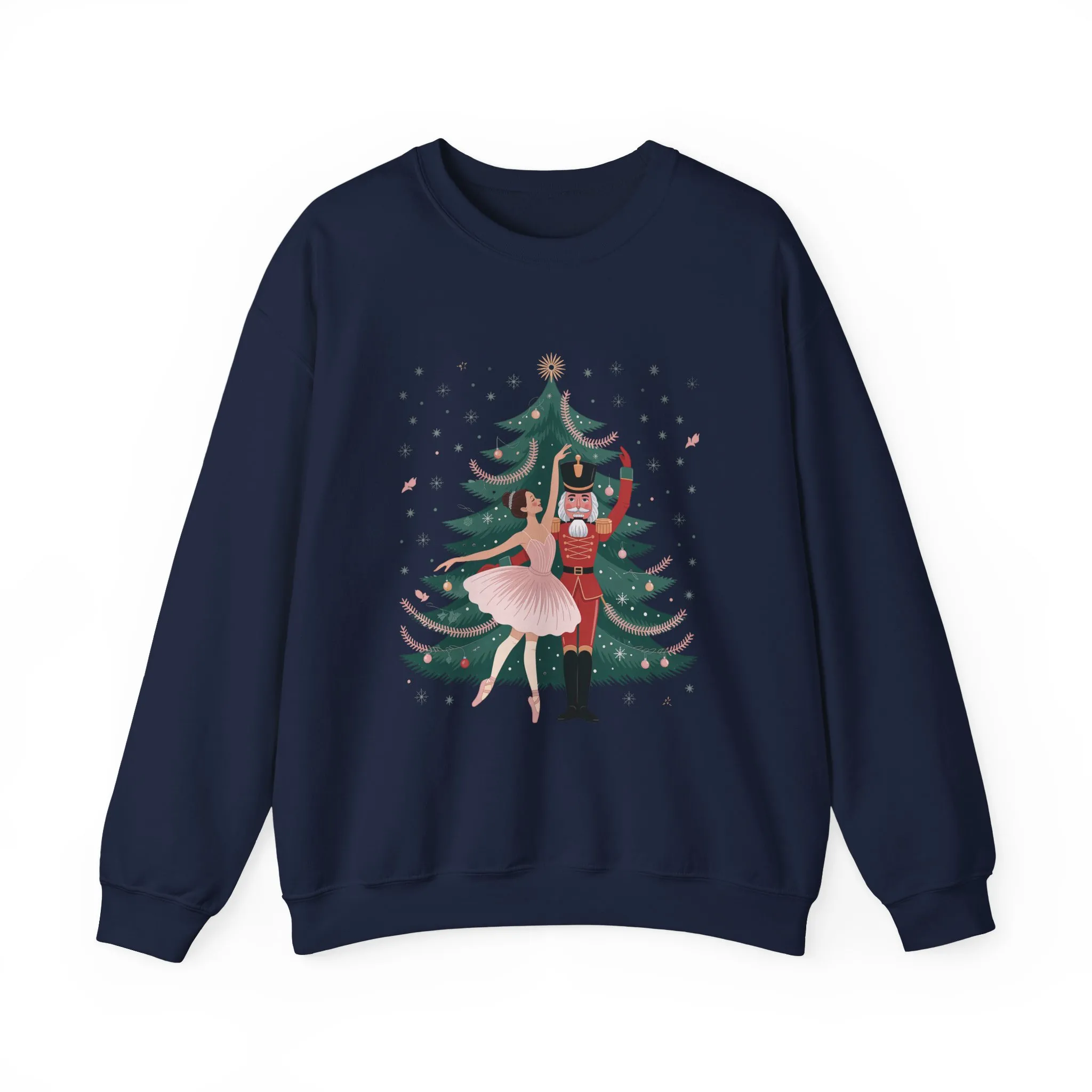 Nutcracker Ballerina Women's Sweatshirt, Cozy Christmas Sweater, Family Match Holiday Outfit for Mom - Image 13