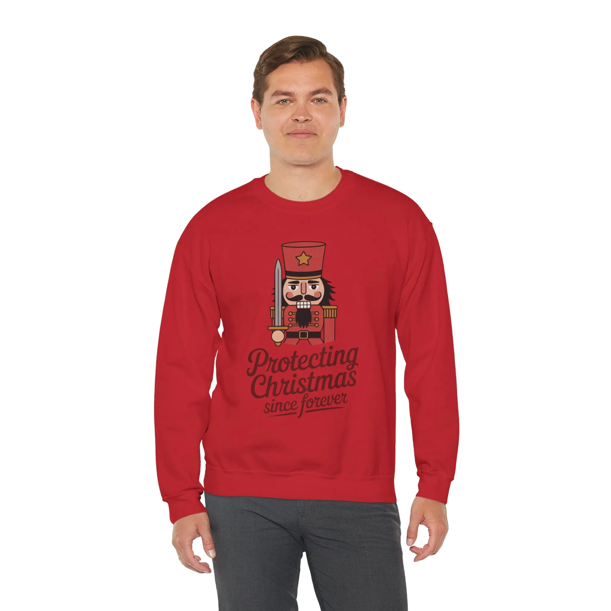 Protecting Christmas Since Forever Men's Sweatshirt, Funny Nutcracker Christmas Sweater, Holiday Gift for Him - Image 27