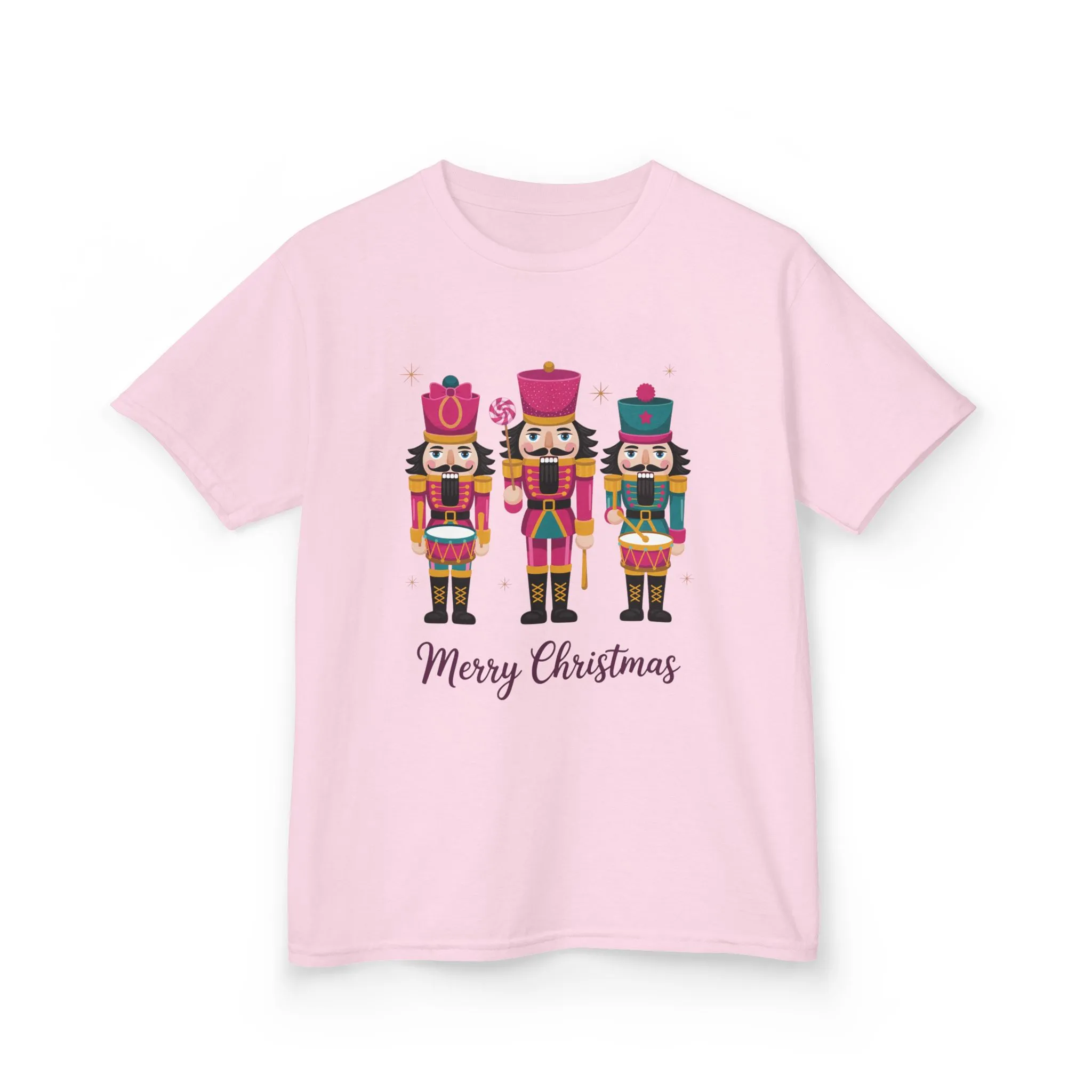 Three Nutcrackers Girls Christmas T-Shirt, Cute Holiday Tee, Mom - Daughter Family Match Christmas Outfit - Image 2