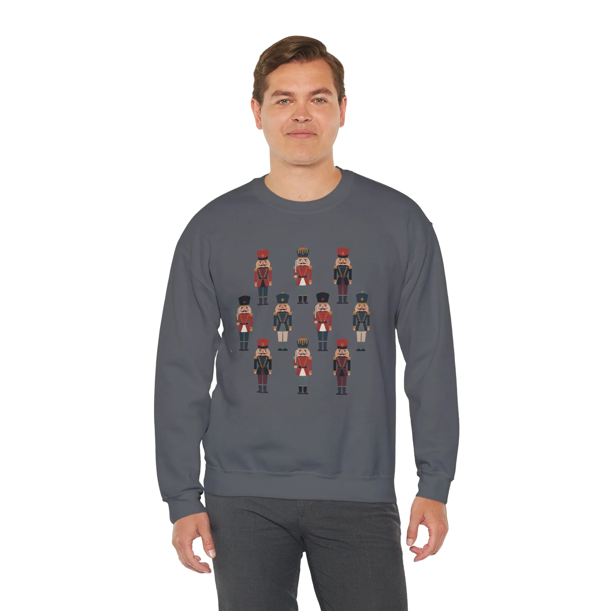 Nutcracker Soldiers Men's Christmas Sweatshirt, Classic Holiday Sweater, Family - Partner Match Outfit - Image 18