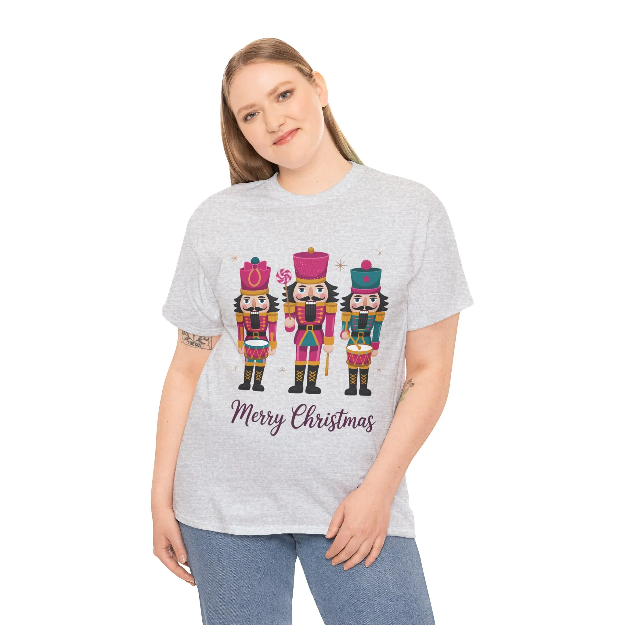 Three Nutcrackers Women's Christmas T-Shirt, Classic Holiday Tee, Mom - Daughter Family Match Christmas Outfit - Image 6
