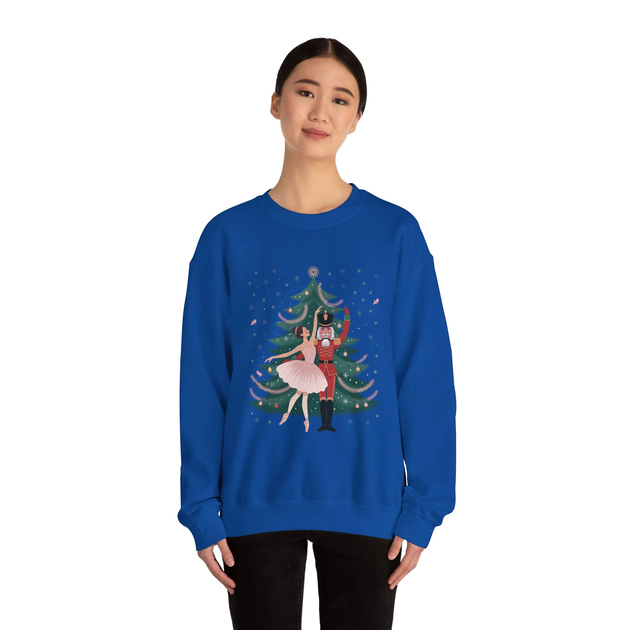 Nutcracker Ballerina Women's Sweatshirt, Cozy Christmas Sweater, Family Match Holiday Outfit for Mom - Image 3