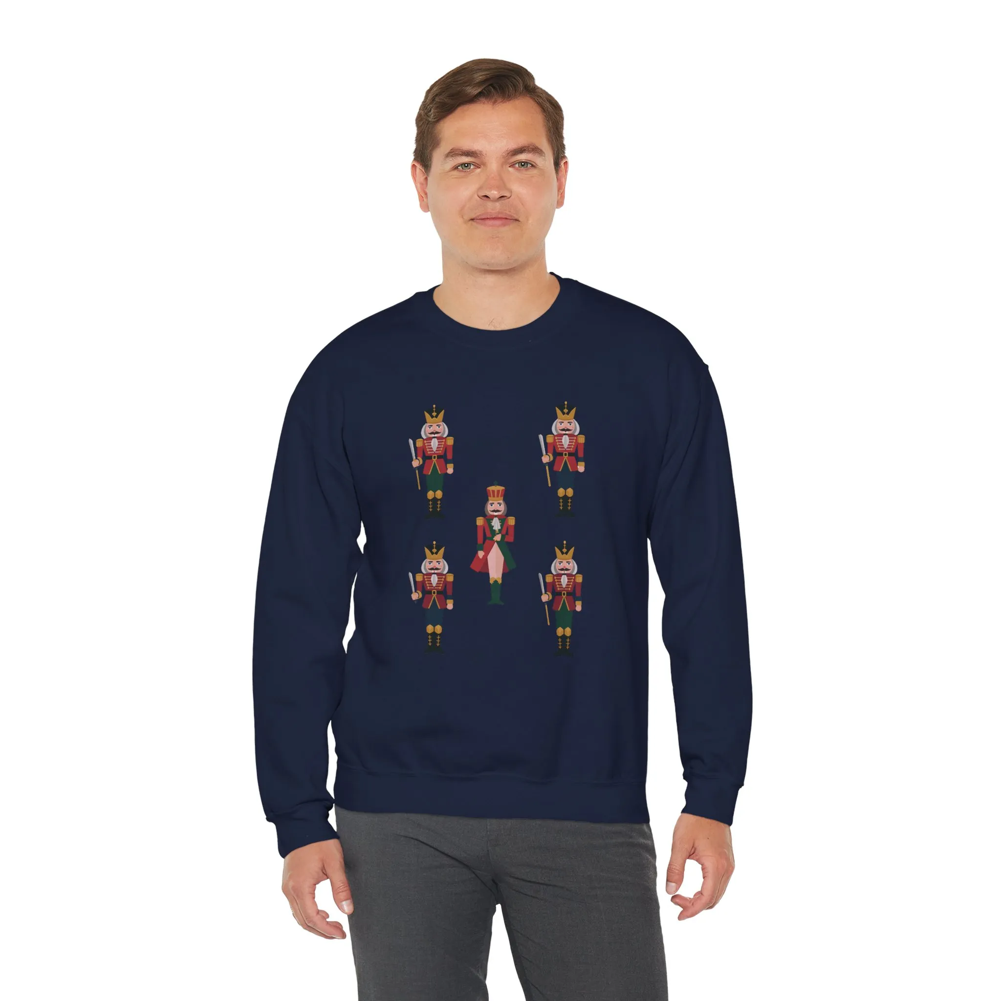 Nutcracker Royal Guard Men's Christmas Sweatshirt, Classic Holiday Sweater, Family - Partner Match Outfit - Image 24
