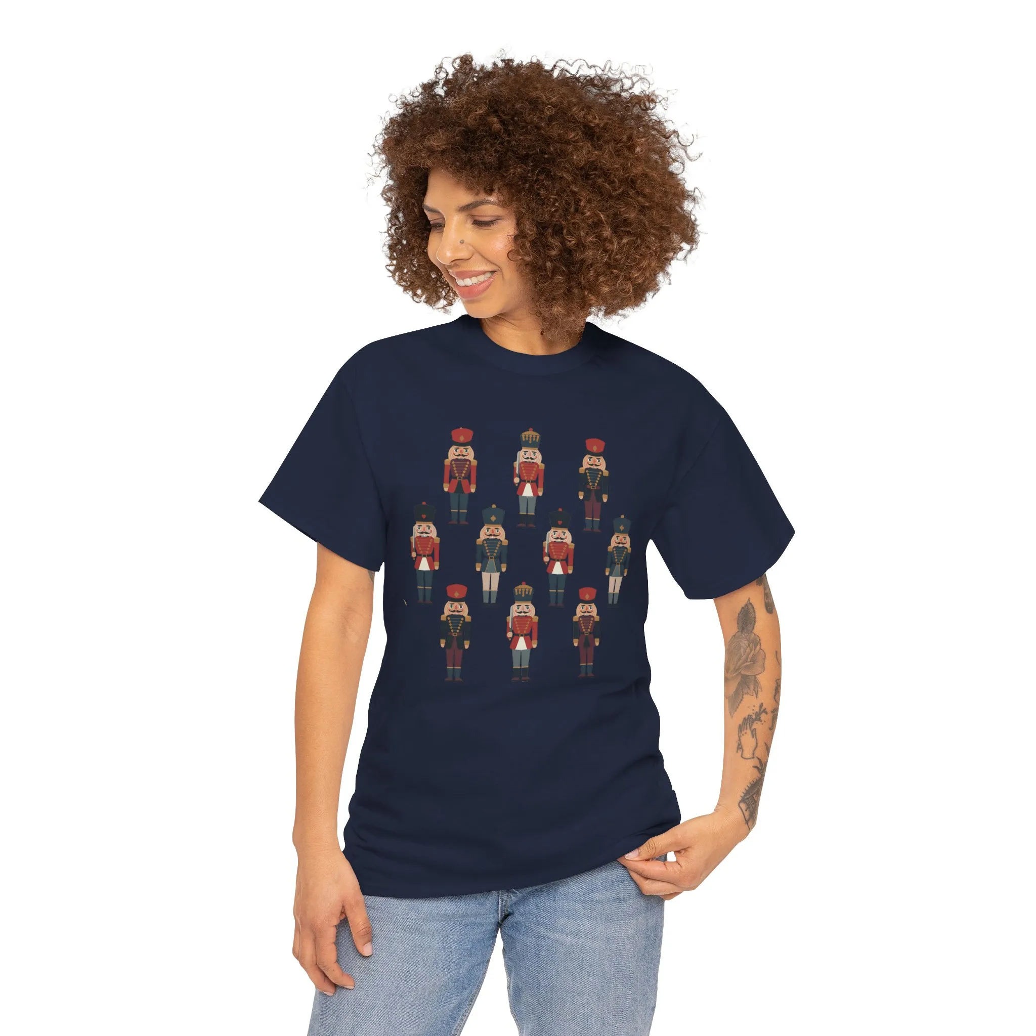 Nutcracker Soldiers Women's Christmas T-Shirt, Classic Holiday Tee, Family - Partner Match Outfit - Image 16