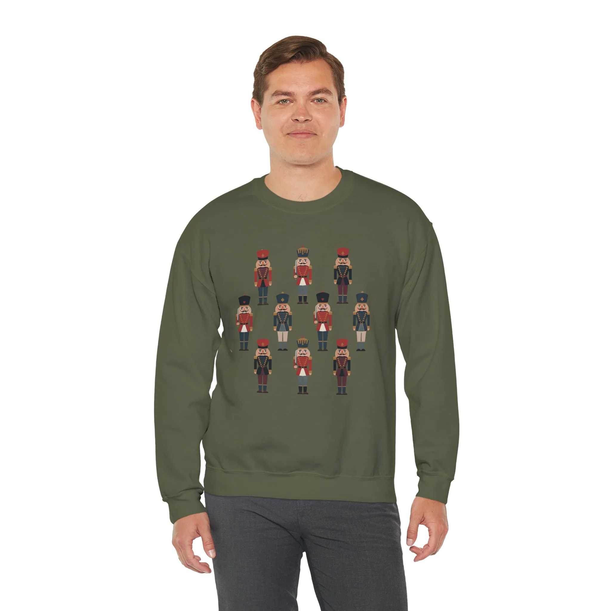 Nutcracker Soldiers Men's Christmas Sweatshirt, Classic Holiday Sweater, Family - Partner Match Outfit - Image 12