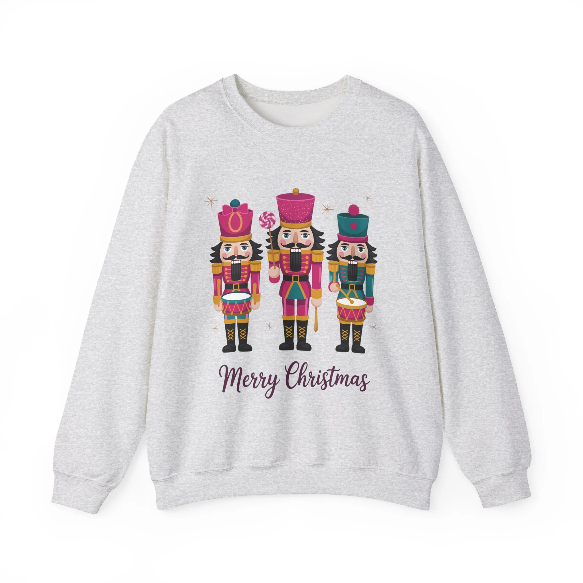 Three Nutcrackers Women's Christmas Sweatshirt, Cozy Holiday Sweater, Mom - Daughter Family Match Christmas Outfit - Image 4