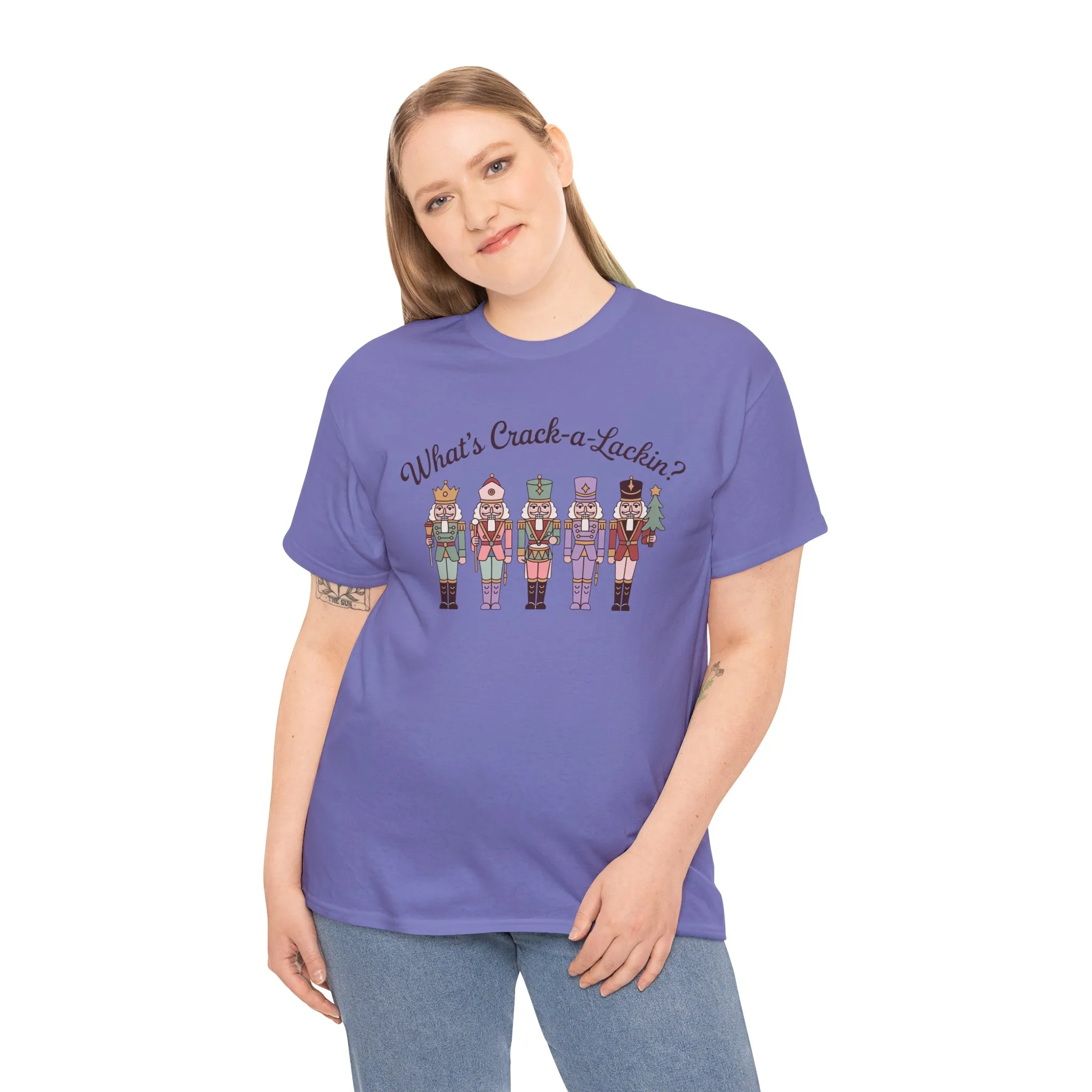 What's Crack-a-Lackin? Women's Funny Christmas T-Shirt, Nutcracker Squad Tee, Holiday Humor Top for Her - Image 18
