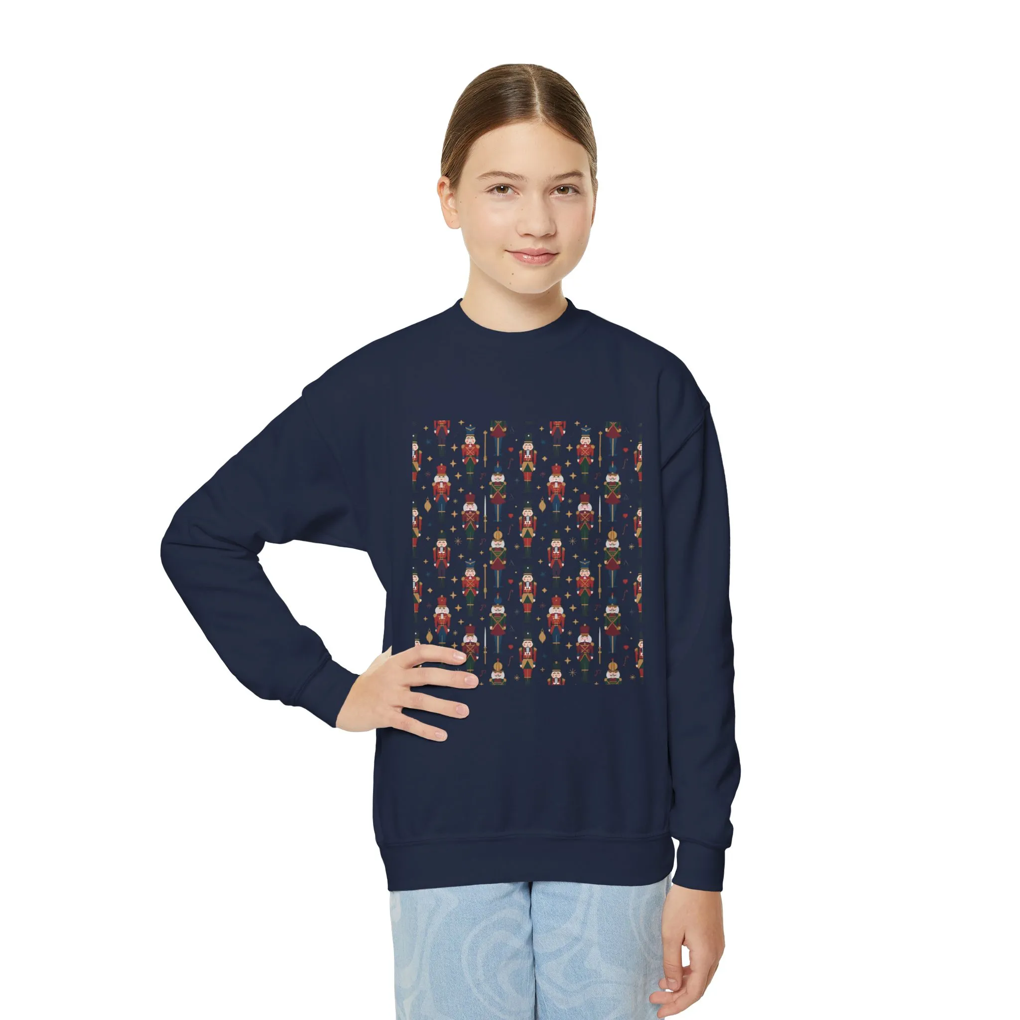 Nutcracker Pattern Kids Christmas T-Shirt, Family Match Holiday Outfit, Festive Christmas Shirt for Boys - Girls - Image 18