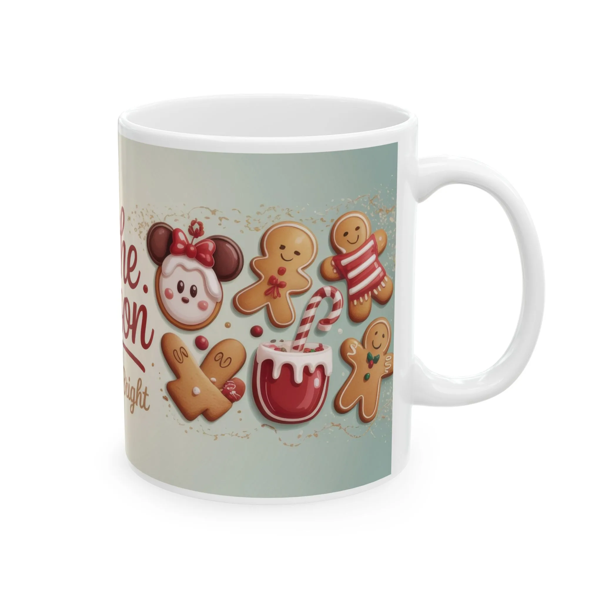 Tis The Season Christmas Mug, Gingerbread Cookie Cup, Cute Holiday Cocoa Mug, Merry - Bright Gift Idea, Ceramic Mug, (11oz, 15oz) - Image 4