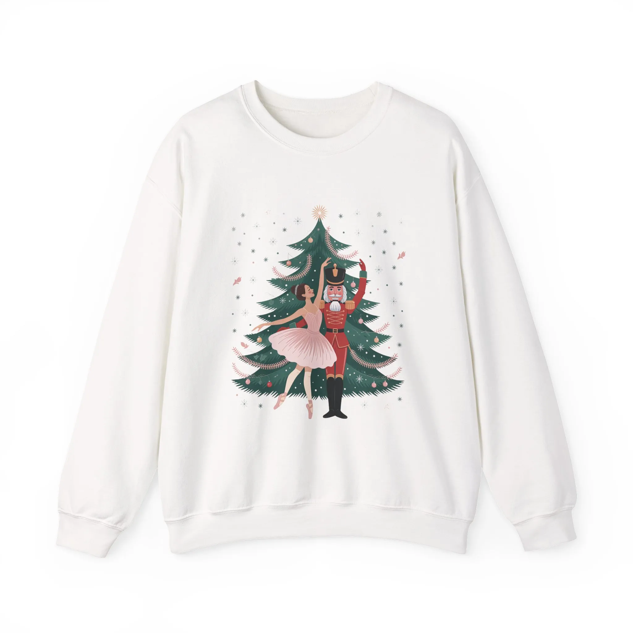 Nutcracker Ballerina Women's Sweatshirt, Cozy Christmas Sweater, Family Match Holiday Outfit for Mom - Image 4