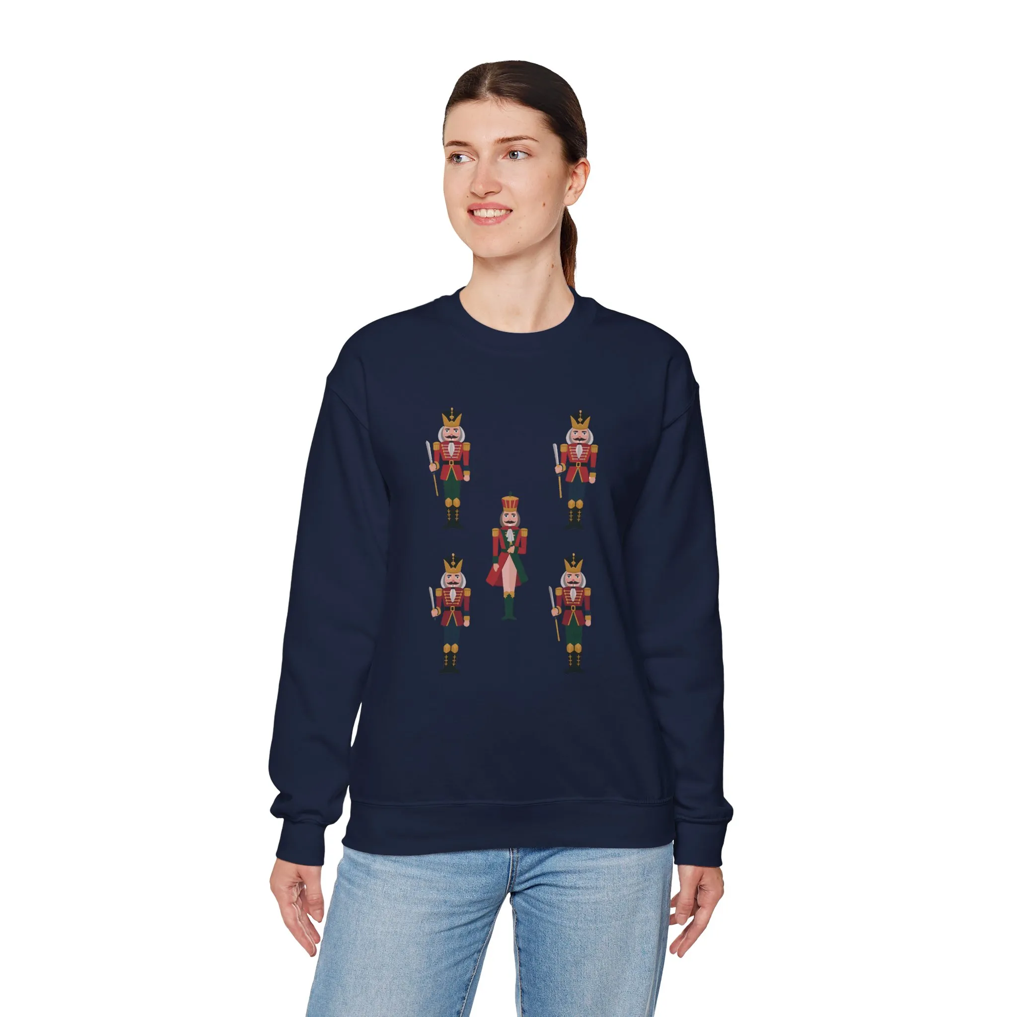 Nutcracker Royal Guard Women's Christmas Sweatshirt, Cozy Holiday Sweater, Family - Partner Match Outfit