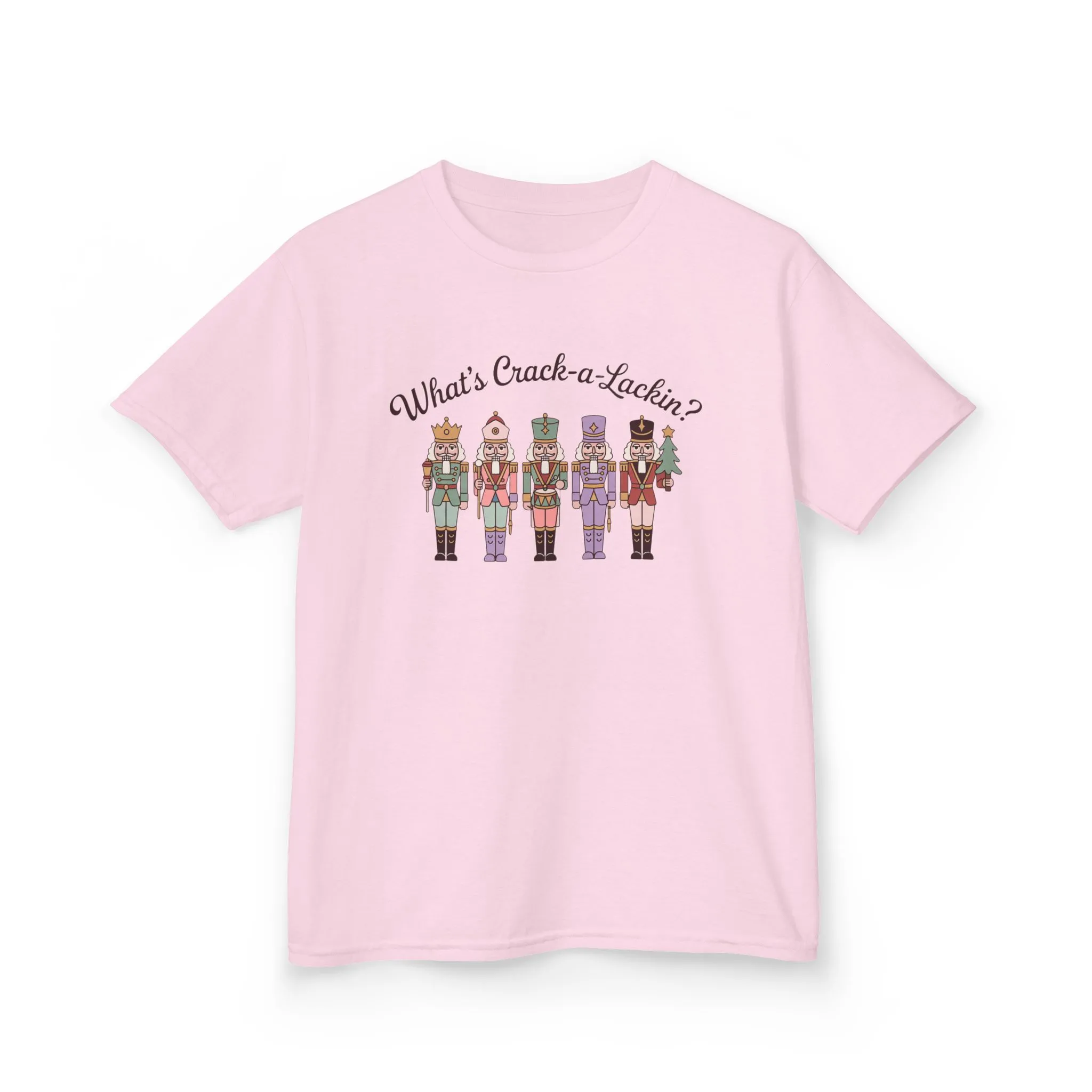 What's Crack-a-Lackin? Girls Christmas T-Shirt, Cute Nutcracker Squad Tee, Mom - Daughter Family Match Outfit - Image 2
