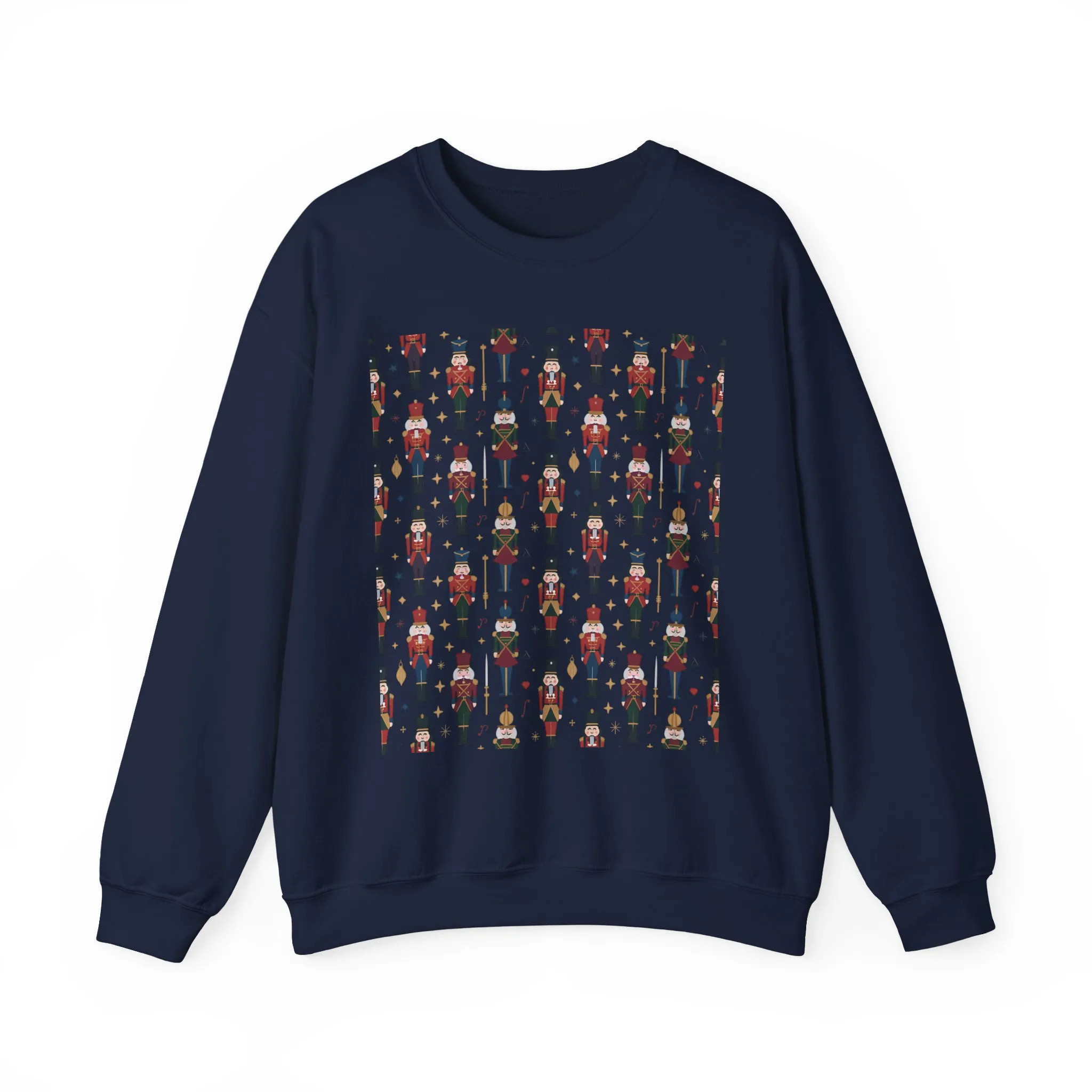 Nutcracker Pattern Women's Sweatshirt, Cozy Christmas Sweater, Holiday Gift for Her - Image 19
