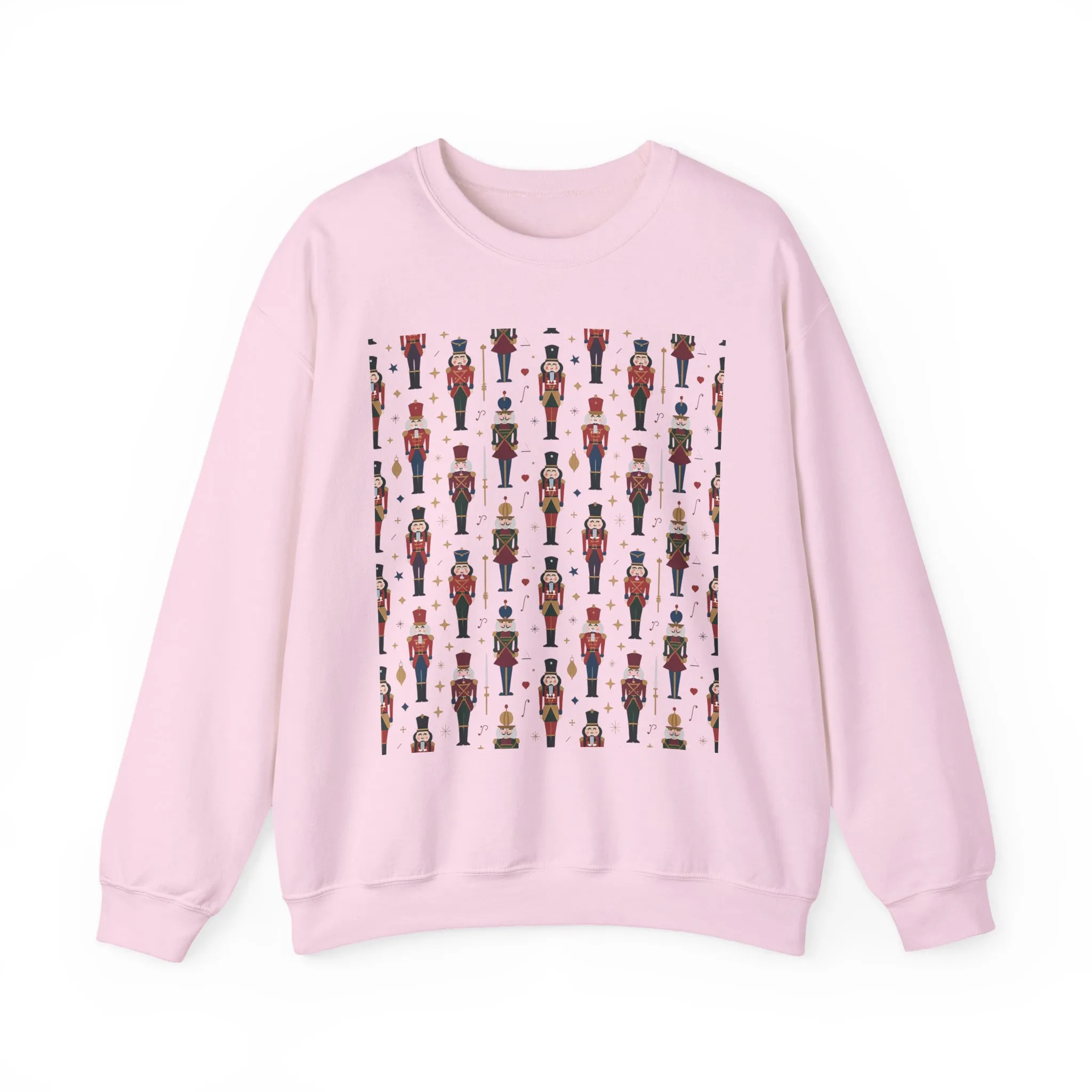 Nutcracker Pattern Women's Sweatshirt, Cozy Christmas Sweater, Holiday Gift for Her - Image 2