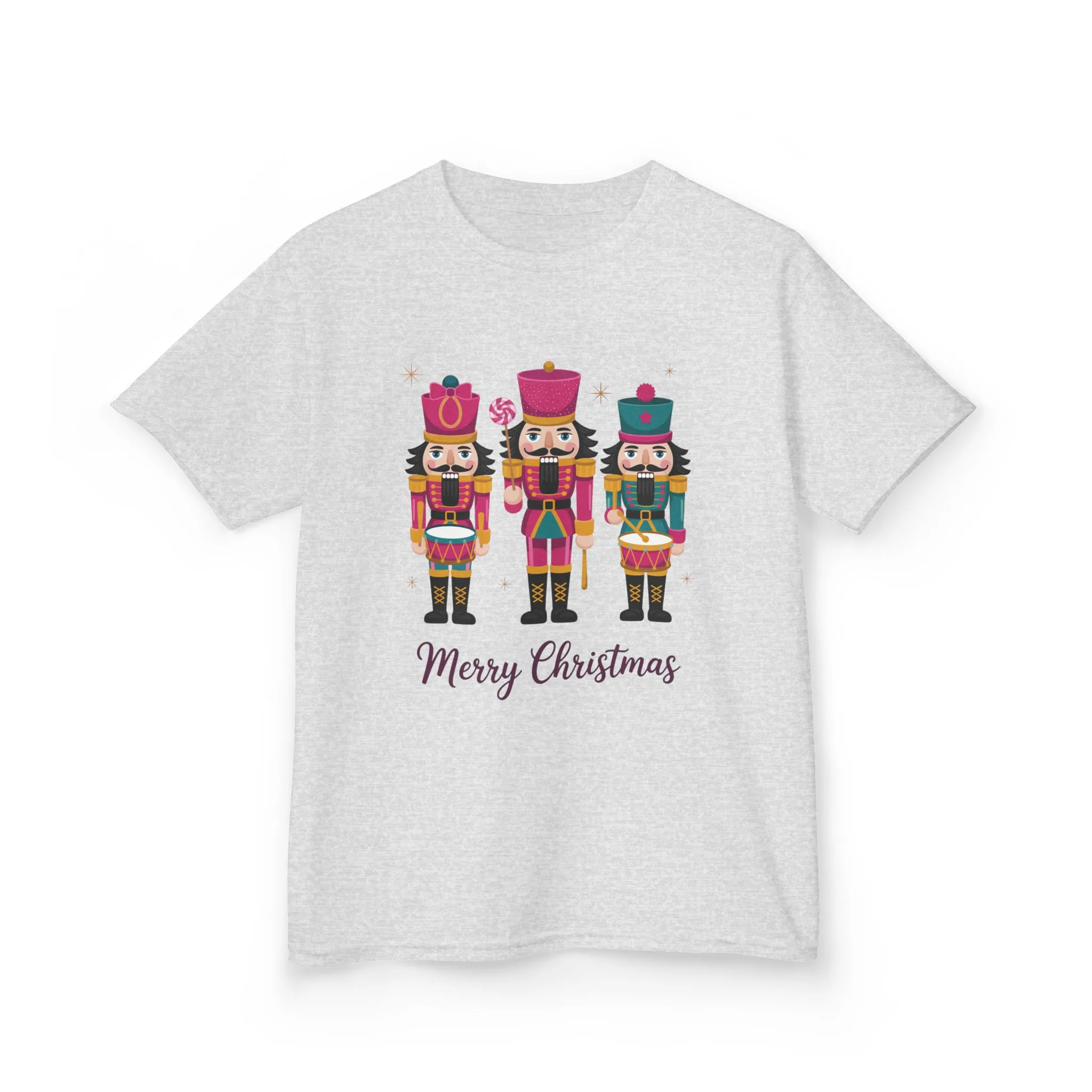 Three Nutcrackers Girls Christmas T-Shirt, Cute Holiday Tee, Mom - Daughter Family Match Christmas Outfit - Image 3