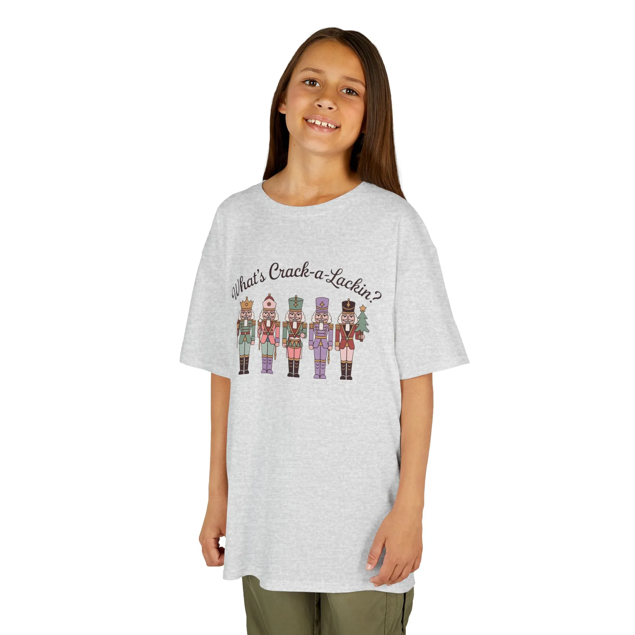 What's Crack-a-Lackin? Girls Christmas T-Shirt, Cute Nutcracker Squad Tee, Mom - Daughter Family Match Outfit - Image 4