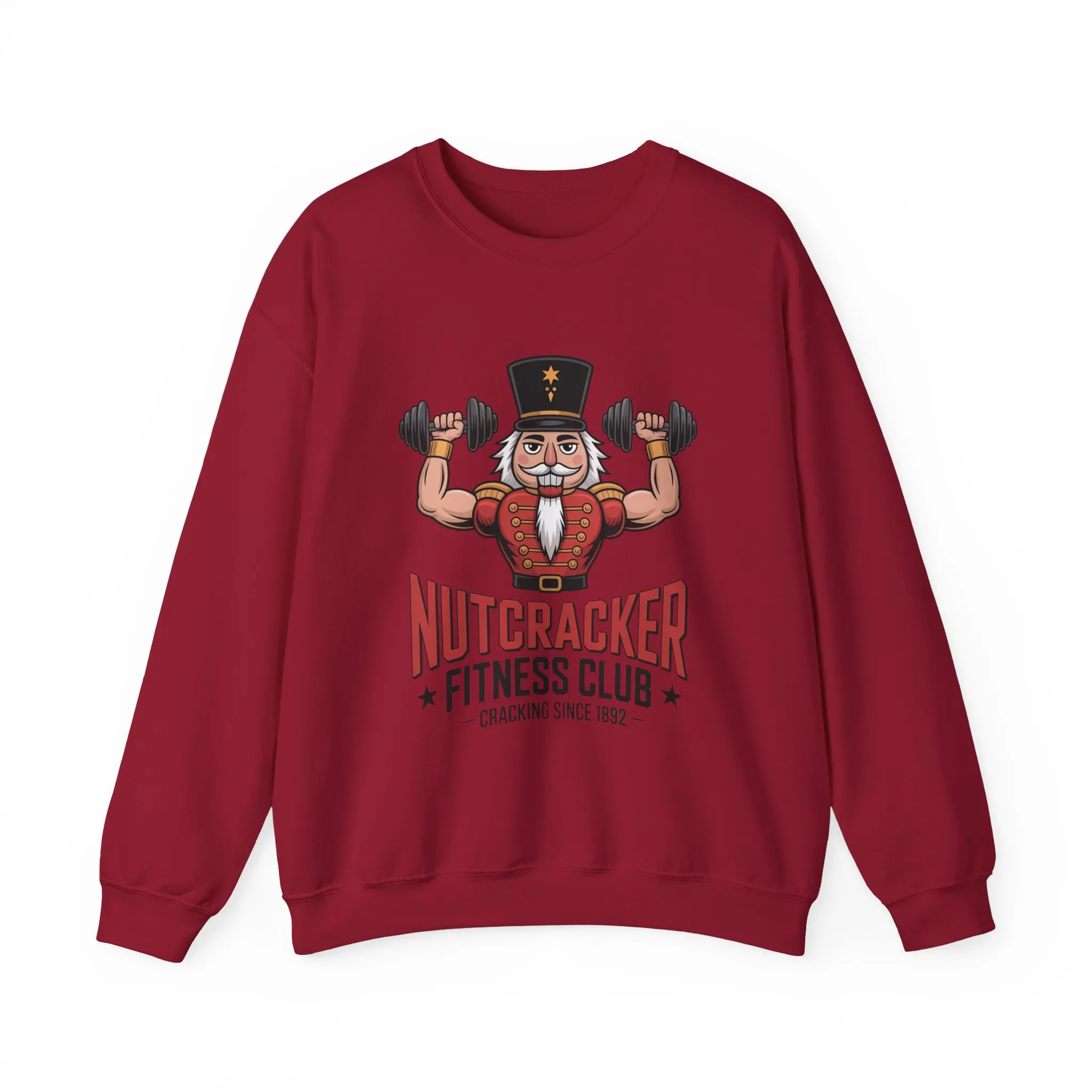 Nutcracker Fitness Club Men's Sweatshirt, Funny Gym Christmas Sweater, Holiday Gift for Him - Image 25