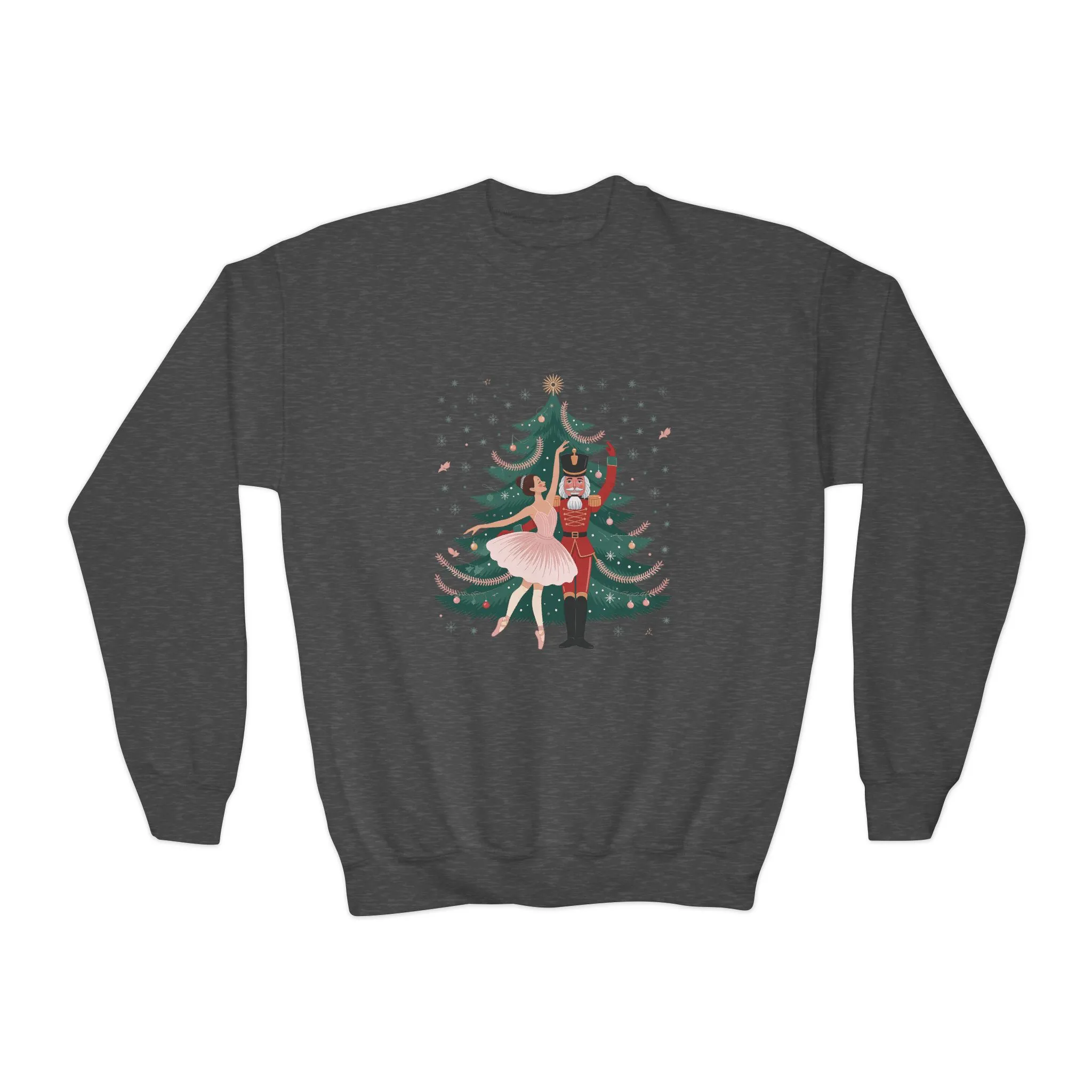 Nutcracker Ballerina Girls Christmas Sweatshirt, Cozy Holiday Sweater, Family Match Christmas Outfit for Daughter - Image 9