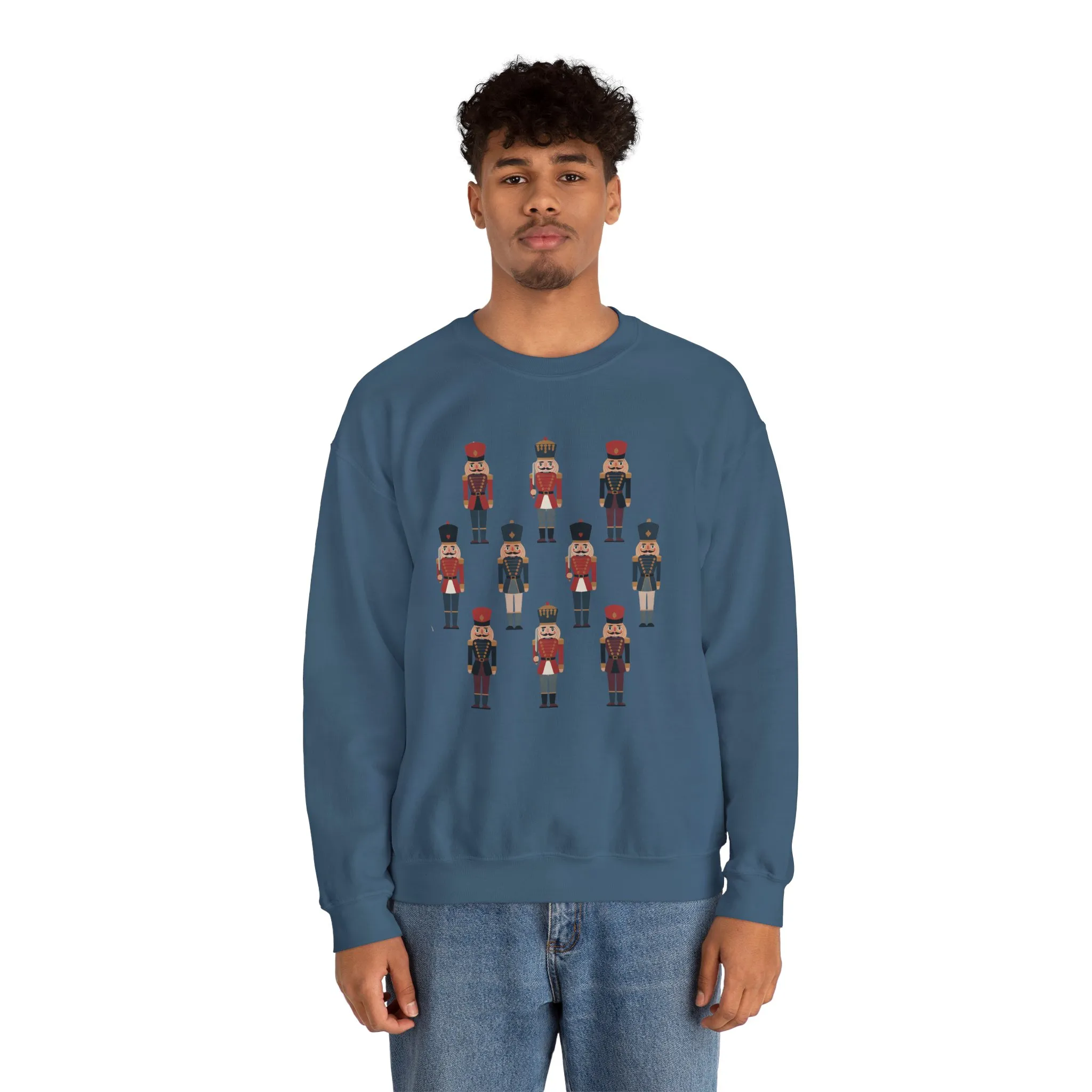 Nutcracker Soldiers Men's Christmas Sweatshirt, Classic Holiday Sweater, Family - Partner Match Outfit - Image 14