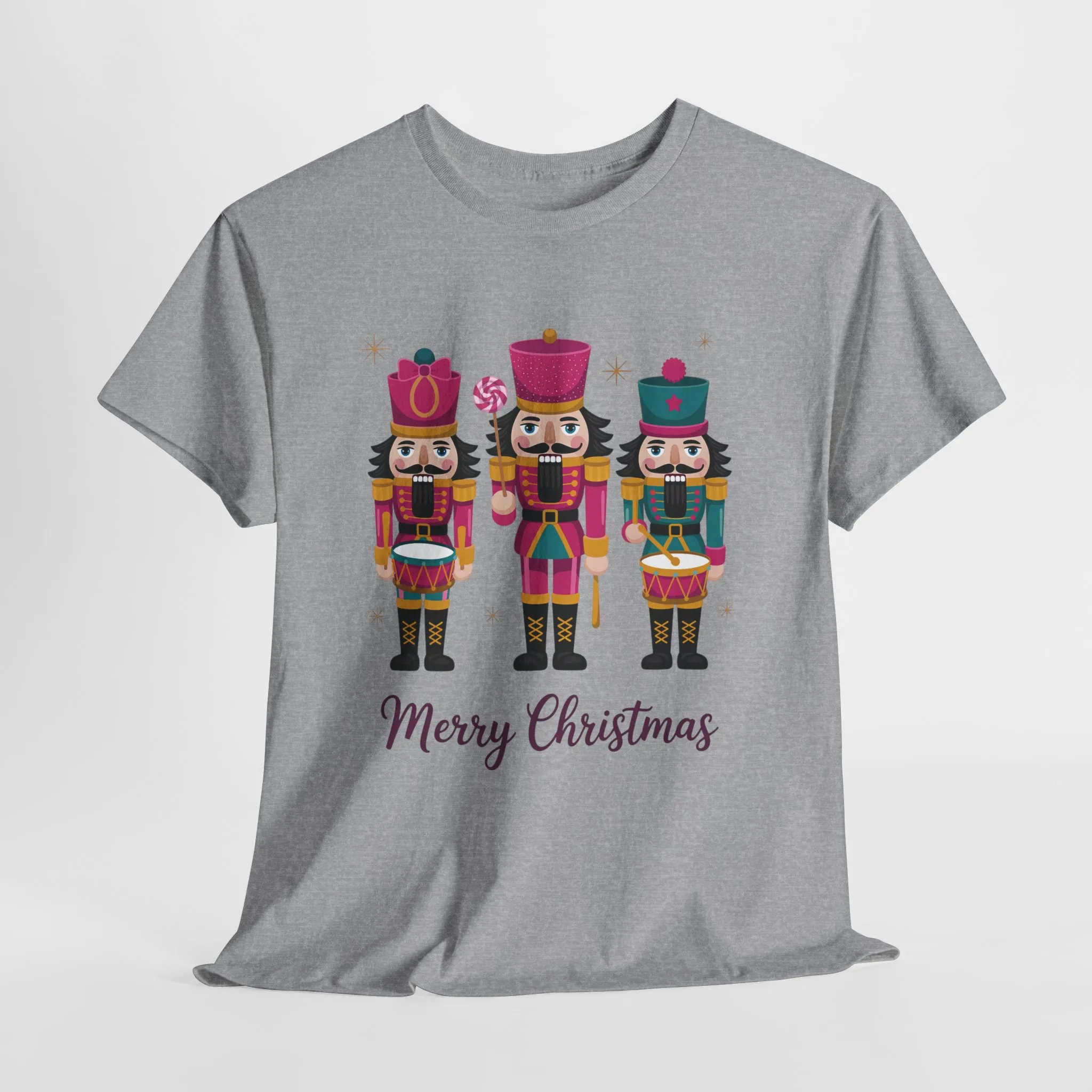 Three Nutcrackers Women's Christmas T-Shirt, Classic Holiday Tee, Mom - Daughter Family Match Christmas Outfit - Image 7