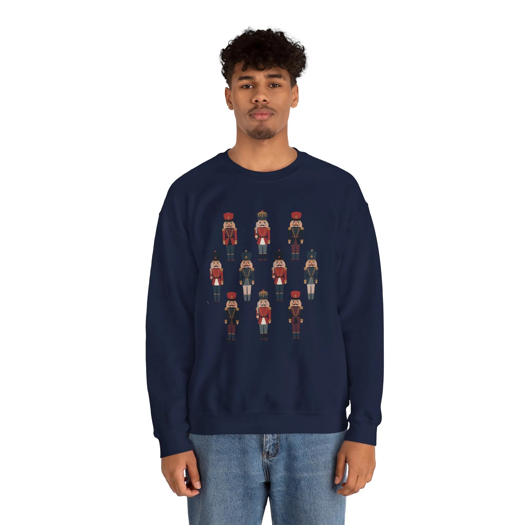 Nutcracker Soldiers Men's Christmas Sweatshirt, Classic Holiday Sweater, Family - Partner Match Outfit - Image 23