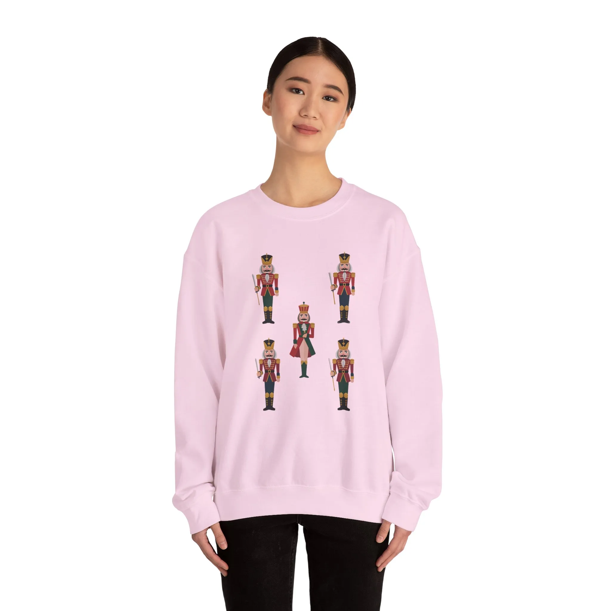 Nutcracker Royal Guard Women's Christmas Sweatshirt, Cozy Holiday Sweater, Family - Partner Match Outfit - Image 20