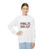 Girls Holly Jolly Christmas Sweatshirt, Cute Ornament Letter Pullover, Mother-Daughter Matching Outfit
