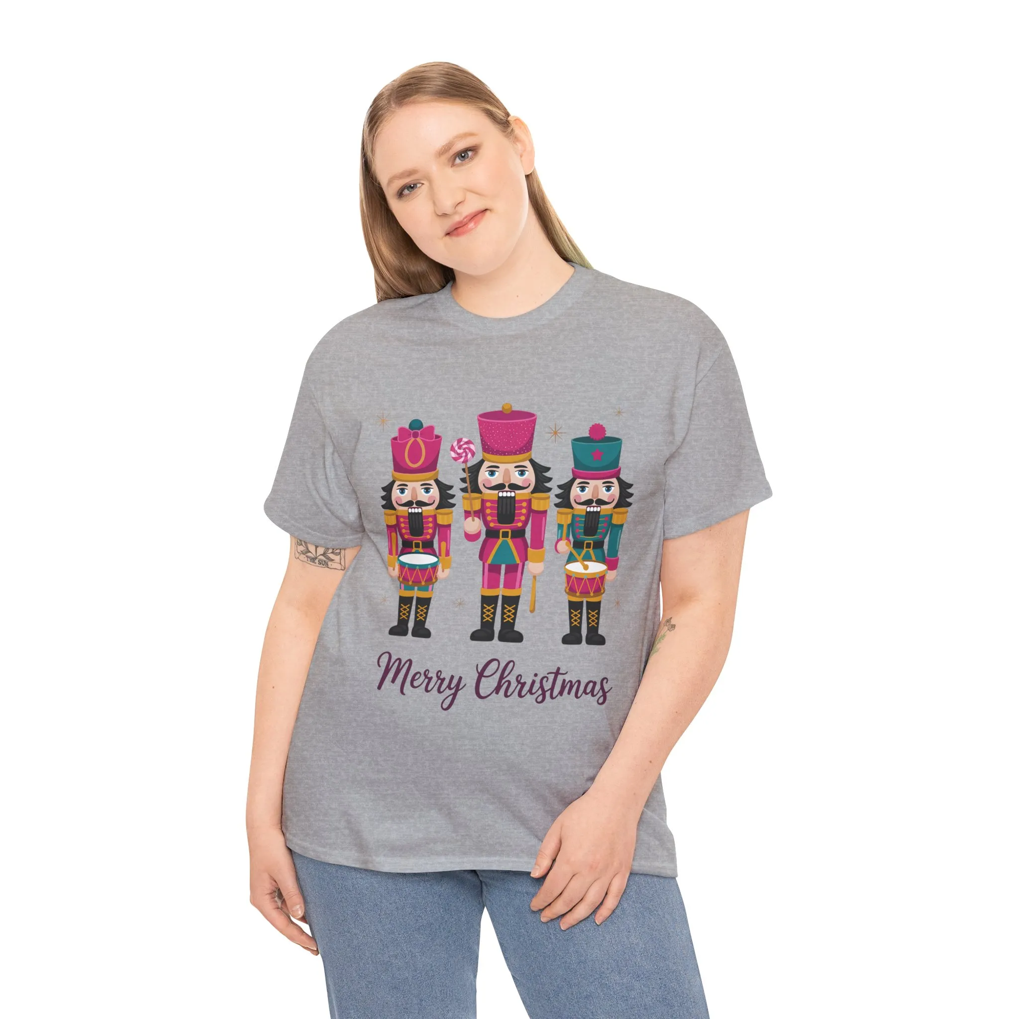 Three Nutcrackers Women's Christmas T-Shirt, Classic Holiday Tee, Mom - Daughter Family Match Christmas Outfit - Image 9
