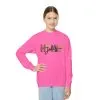 Girls Holly Jolly Christmas Sweatshirt, Minimal Festive Letter Pullover, Mother-Daughter Matching Outfit