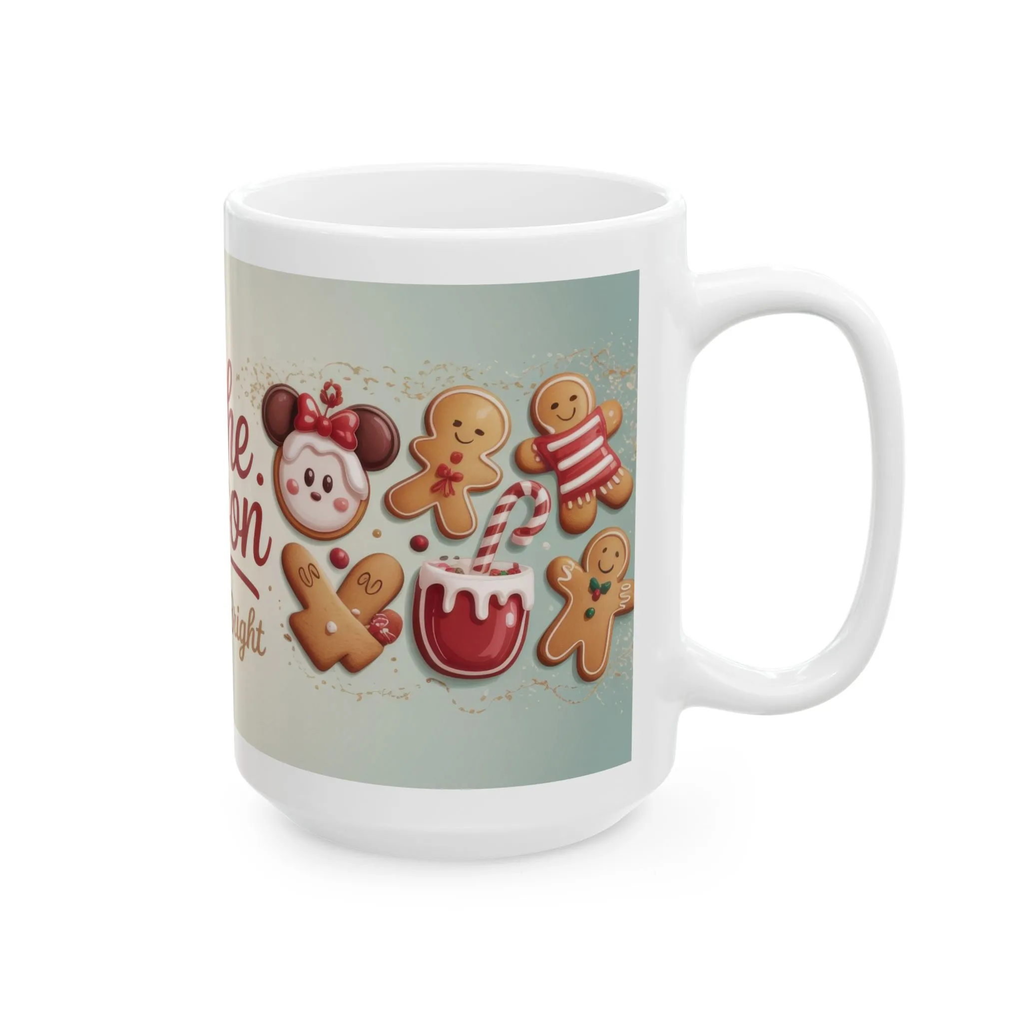 Tis The Season Christmas Mug, Gingerbread Cookie Cup, Cute Holiday Cocoa Mug, Merry - Bright Gift Idea, Ceramic Mug, (11oz, 15oz) - Image 11