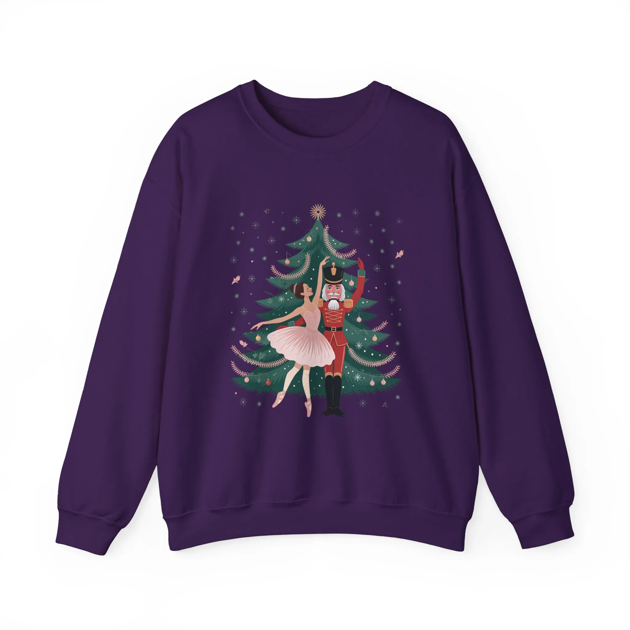 Nutcracker Ballerina Women's Sweatshirt, Cozy Christmas Sweater, Family Match Holiday Outfit for Mom - Image 16