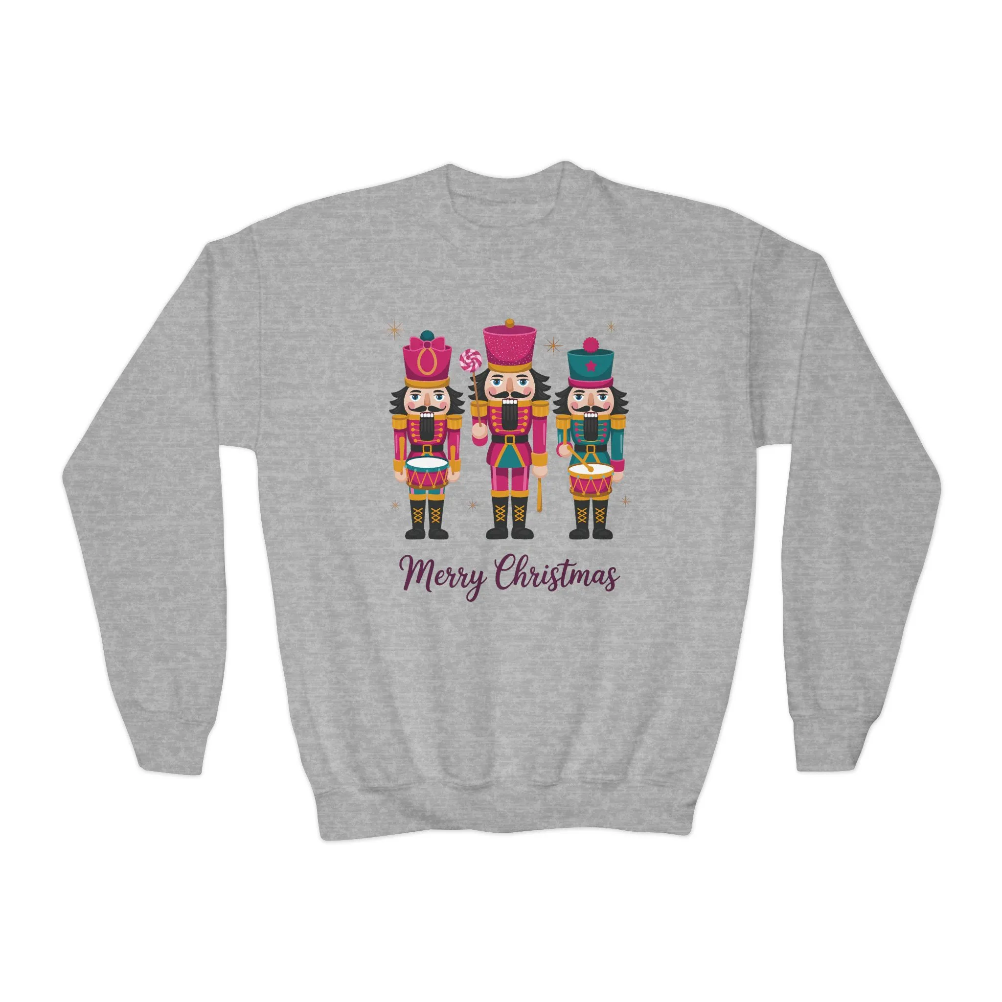 Three Nutcrackers Girls Christmas Sweatshirt, Cozy Holiday Sweater, Mom - Daughter Family Match Outfit - Image 6