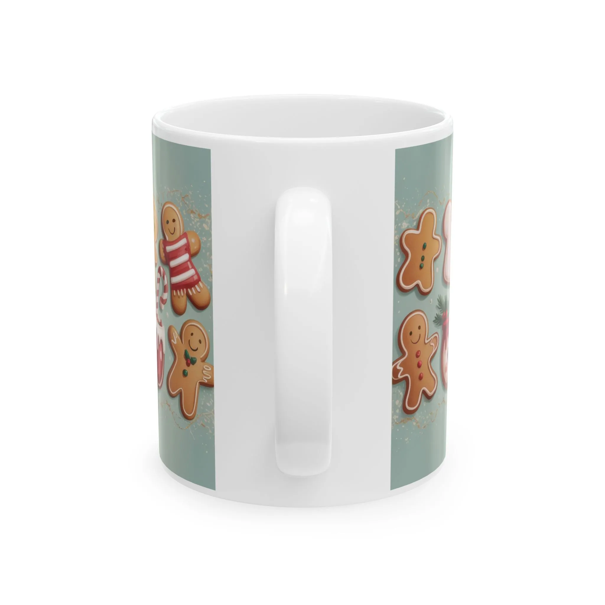 Tis The Season Christmas Mug, Gingerbread Cookie Cup, Cute Holiday Cocoa Mug, Merry - Bright Gift Idea, Ceramic Mug, (11oz, 15oz) - Image 2