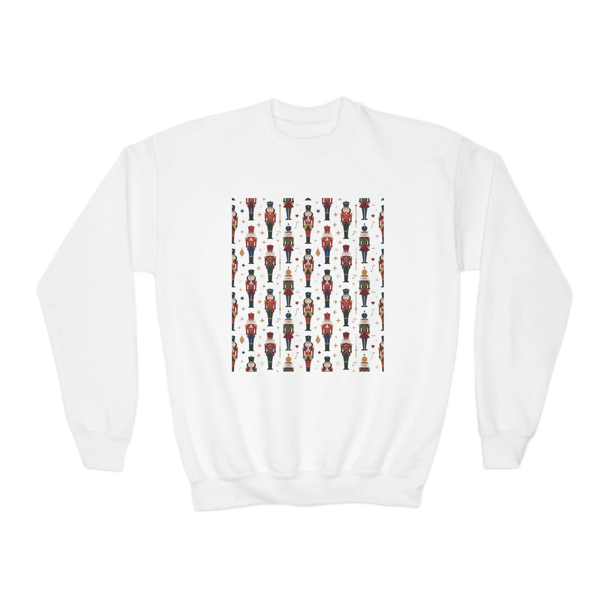 Nutcracker Pattern Kids Christmas T-Shirt, Family Match Holiday Outfit, Festive Christmas Shirt for Boys - Girls - Image 4