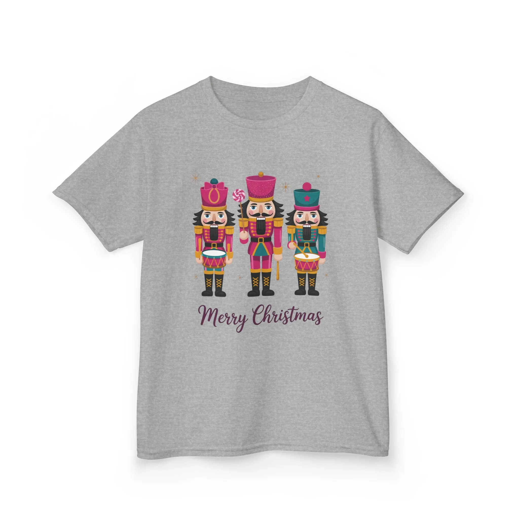 Three Nutcrackers Girls Christmas T-Shirt, Cute Holiday Tee, Mom - Daughter Family Match Christmas Outfit - Image 5