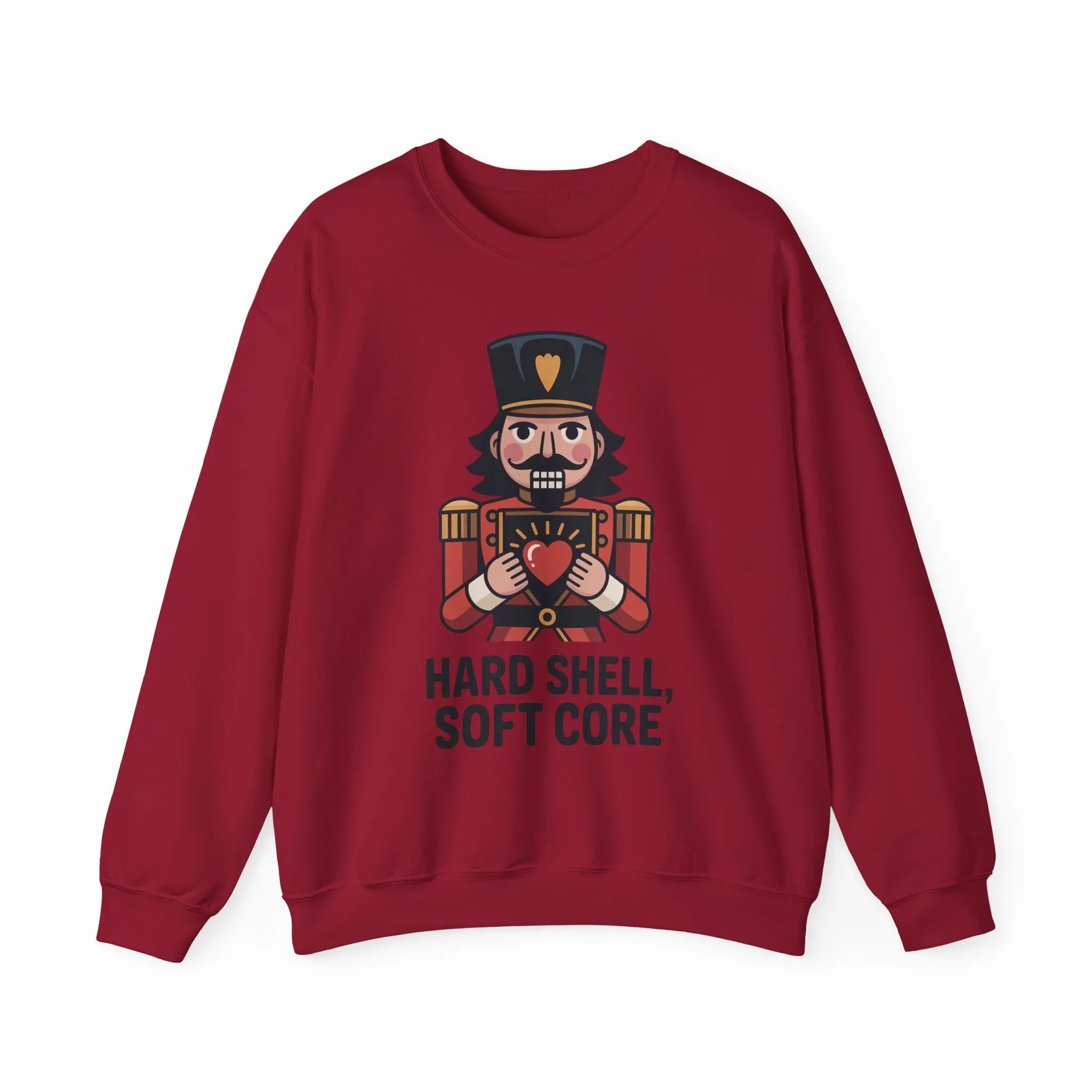 Hard Shell Soft Core Men's Sweatshirt, Funny Nutcracker Christmas Sweater, Holiday Gift for Him - Image 22