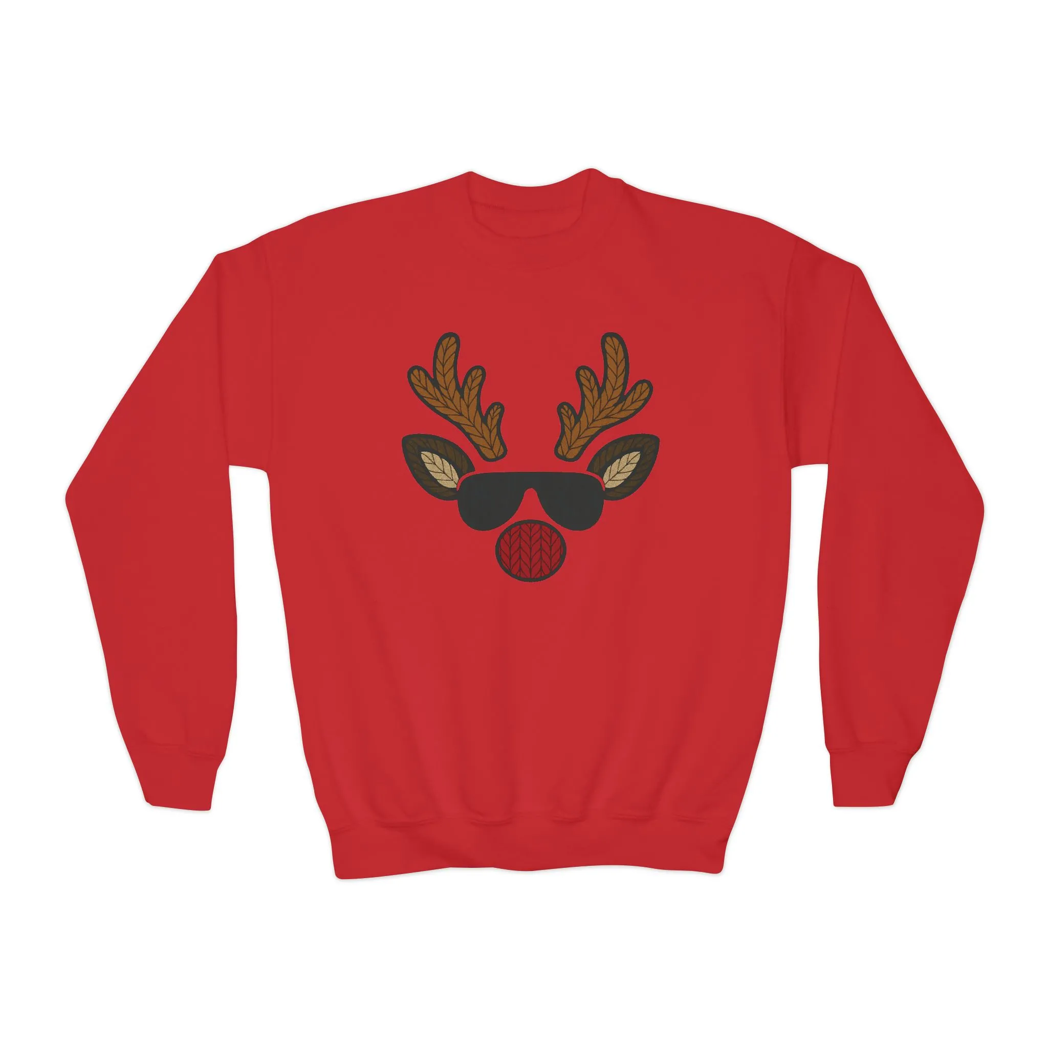 Boys Reindeer Face Christmas Sweatshir,| Knitted Holiday Pullover, Father-Son Matching Outfit - Image 7