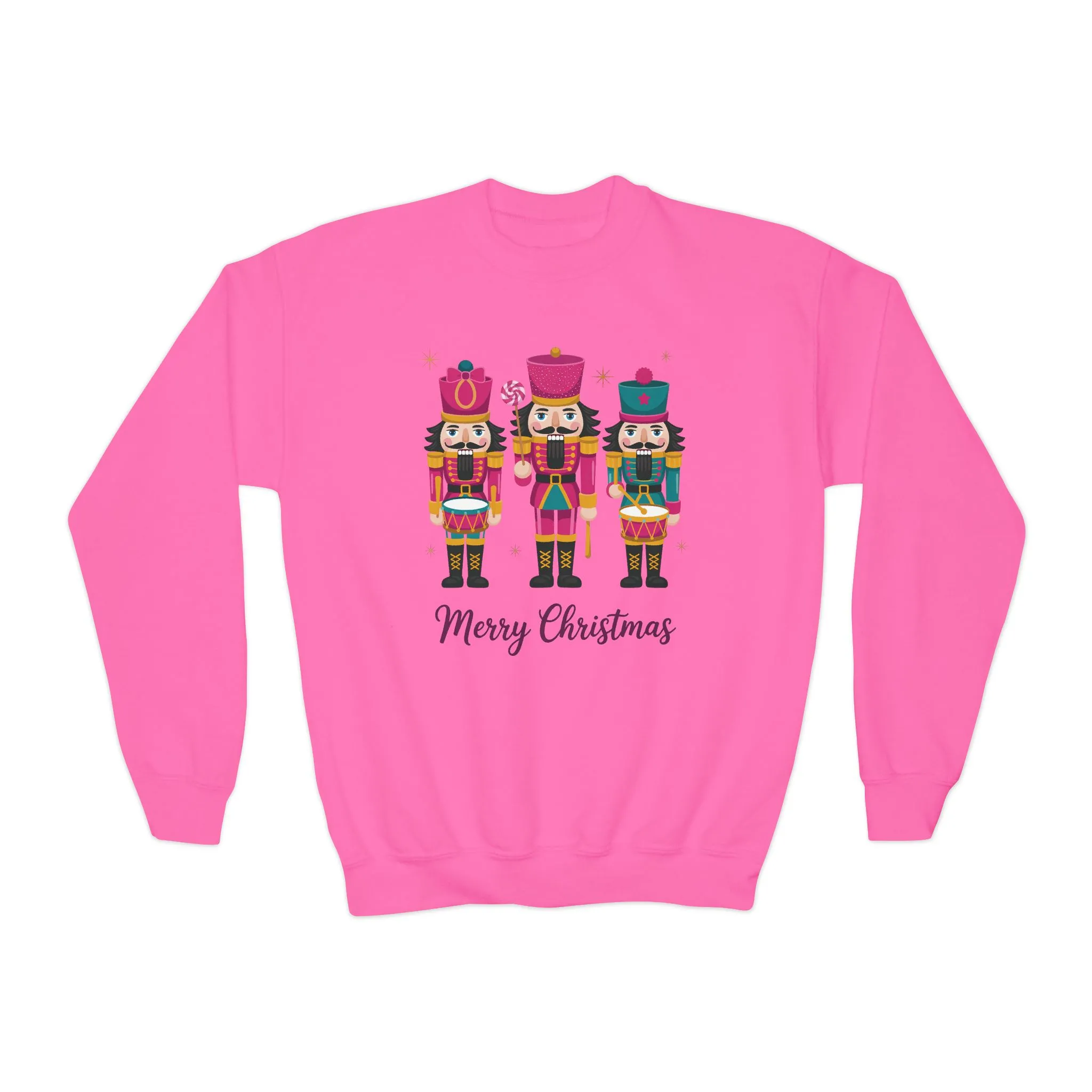 Three Nutcrackers Girls Christmas Sweatshirt, Cozy Holiday Sweater, Mom - Daughter Family Match Outfit - Image 12