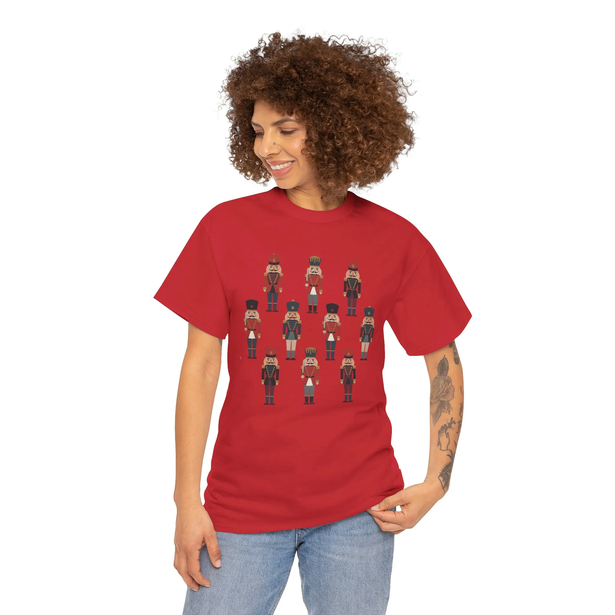 Nutcracker Soldiers Women's Christmas T-Shirt, Classic Holiday Tee, Family - Partner Match Outfit - Image 25