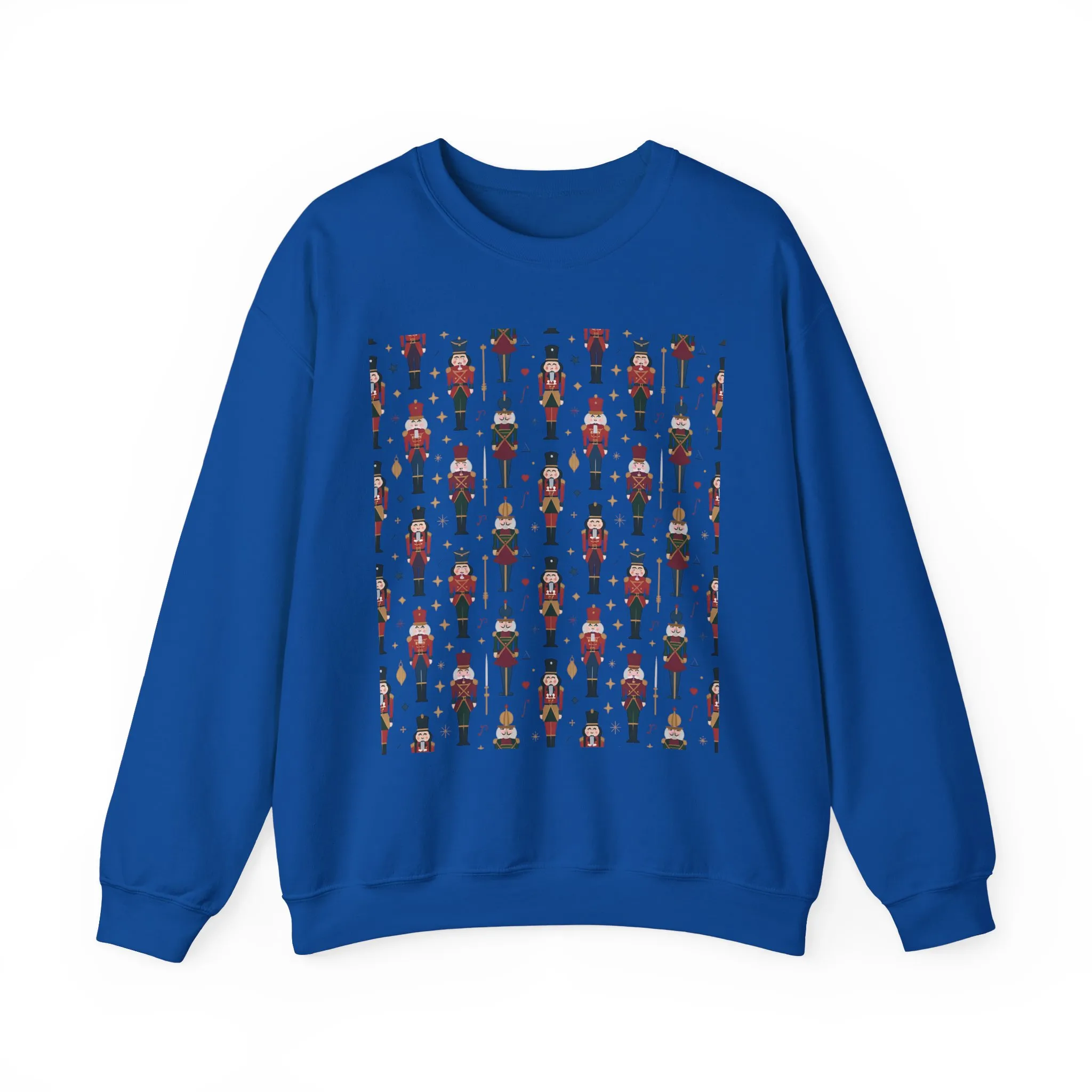 Nutcracker Pattern Men's Sweatshirt, Festive Christmas Pullover, Holiday Gift for Him - Image 19