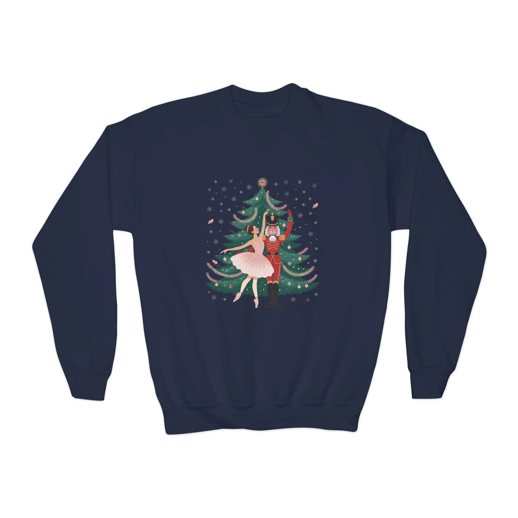 Nutcracker Ballerina Girls Christmas Sweatshirt, Cozy Holiday Sweater, Family Match Christmas Outfit for Daughter - Image 11