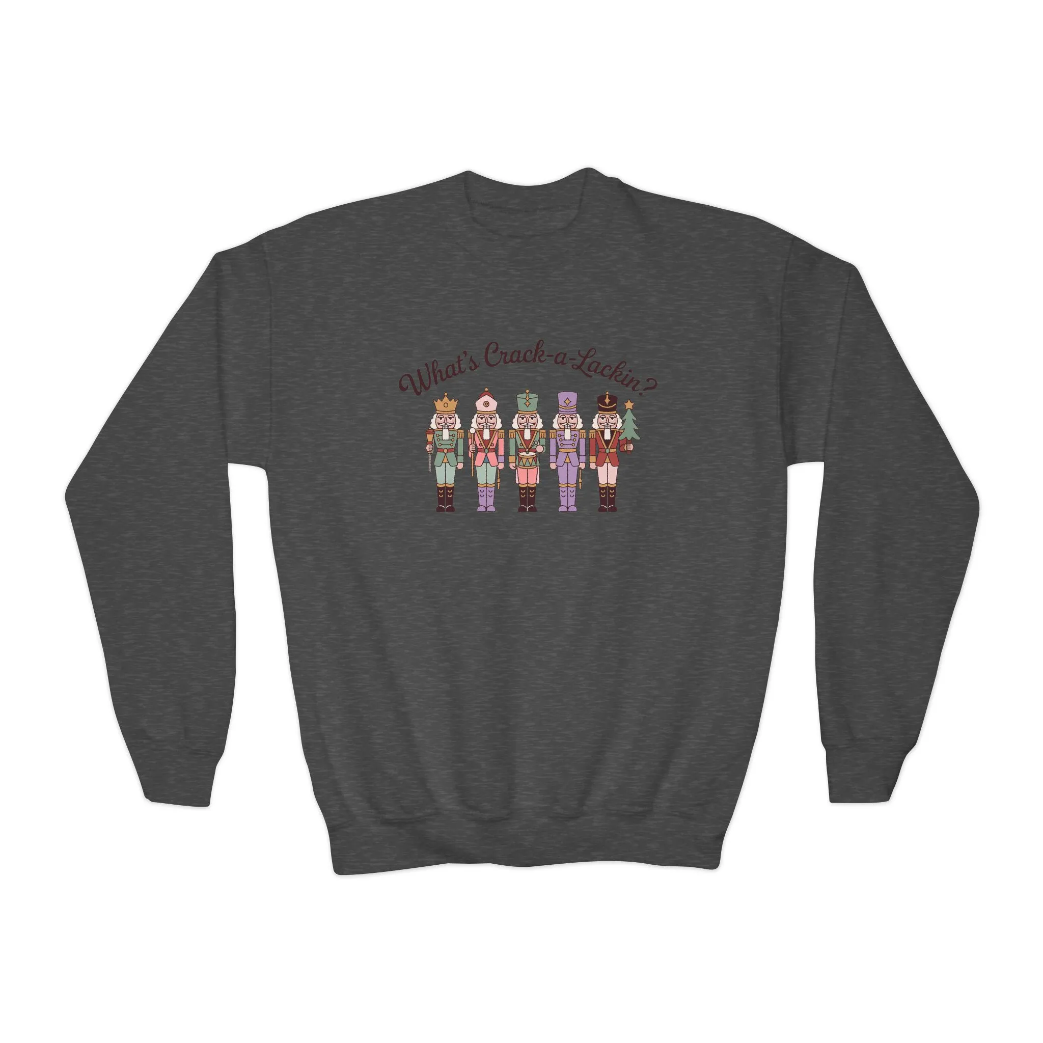 What's Crack-a-Lackin? Girls Christmas Sweatshirt, Cozy Nutcracker Squad Sweater, Mom - Daughter Family Match Outfit - Image 7