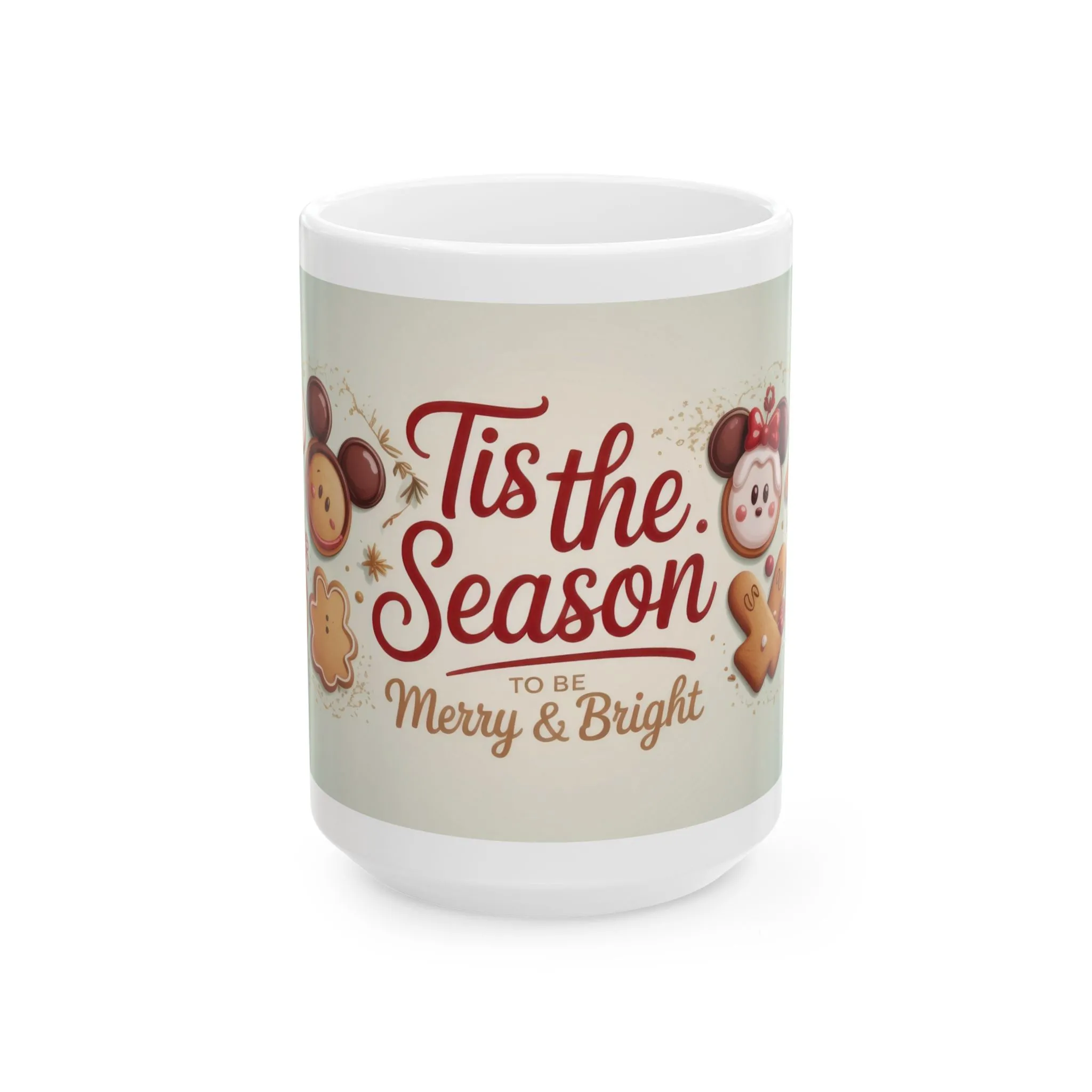 Tis The Season Christmas Mug, Gingerbread Cookie Cup, Cute Holiday Cocoa Mug, Merry - Bright Gift Idea, Ceramic Mug, (11oz, 15oz) - Image 8