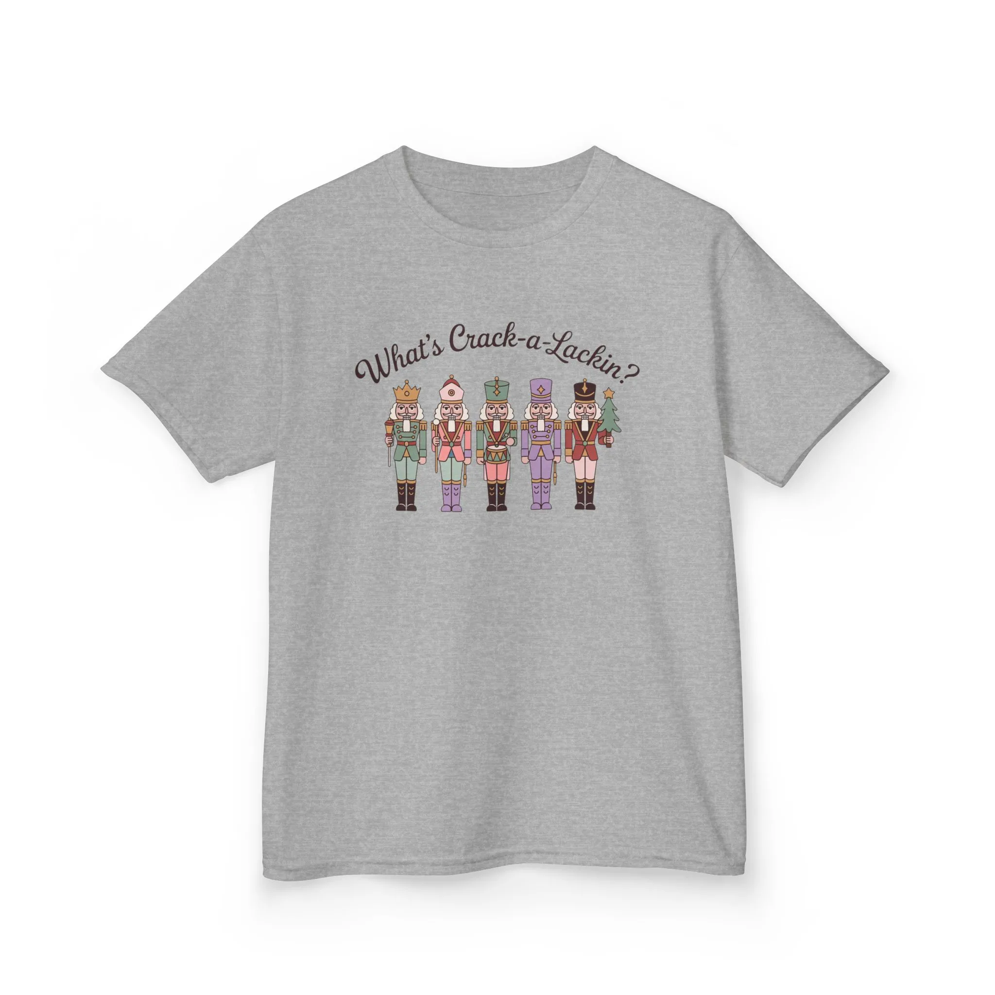 What's Crack-a-Lackin? Girls Christmas T-Shirt, Cute Nutcracker Squad Tee, Mom - Daughter Family Match Outfit - Image 5