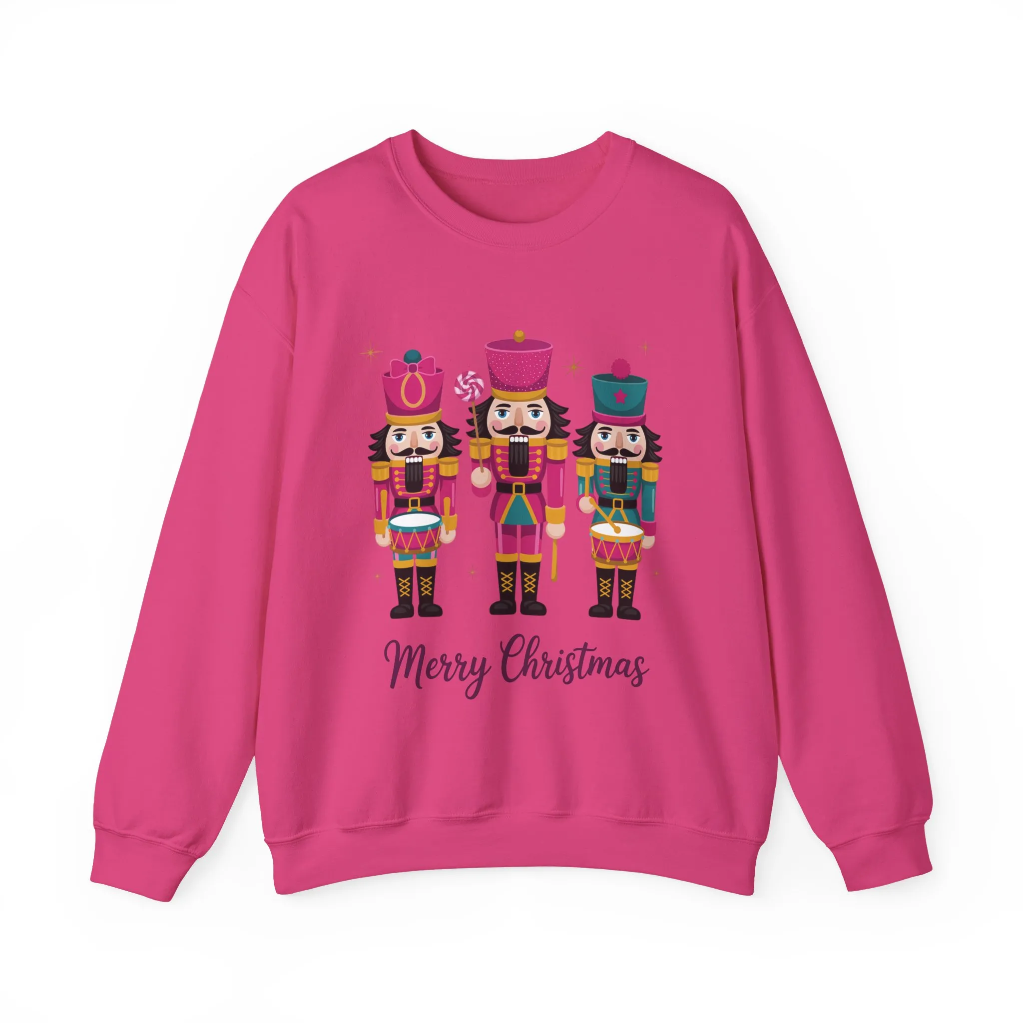 Three Nutcrackers Women's Christmas Sweatshirt, Cozy Holiday Sweater, Mom - Daughter Family Match Christmas Outfit - Image 22