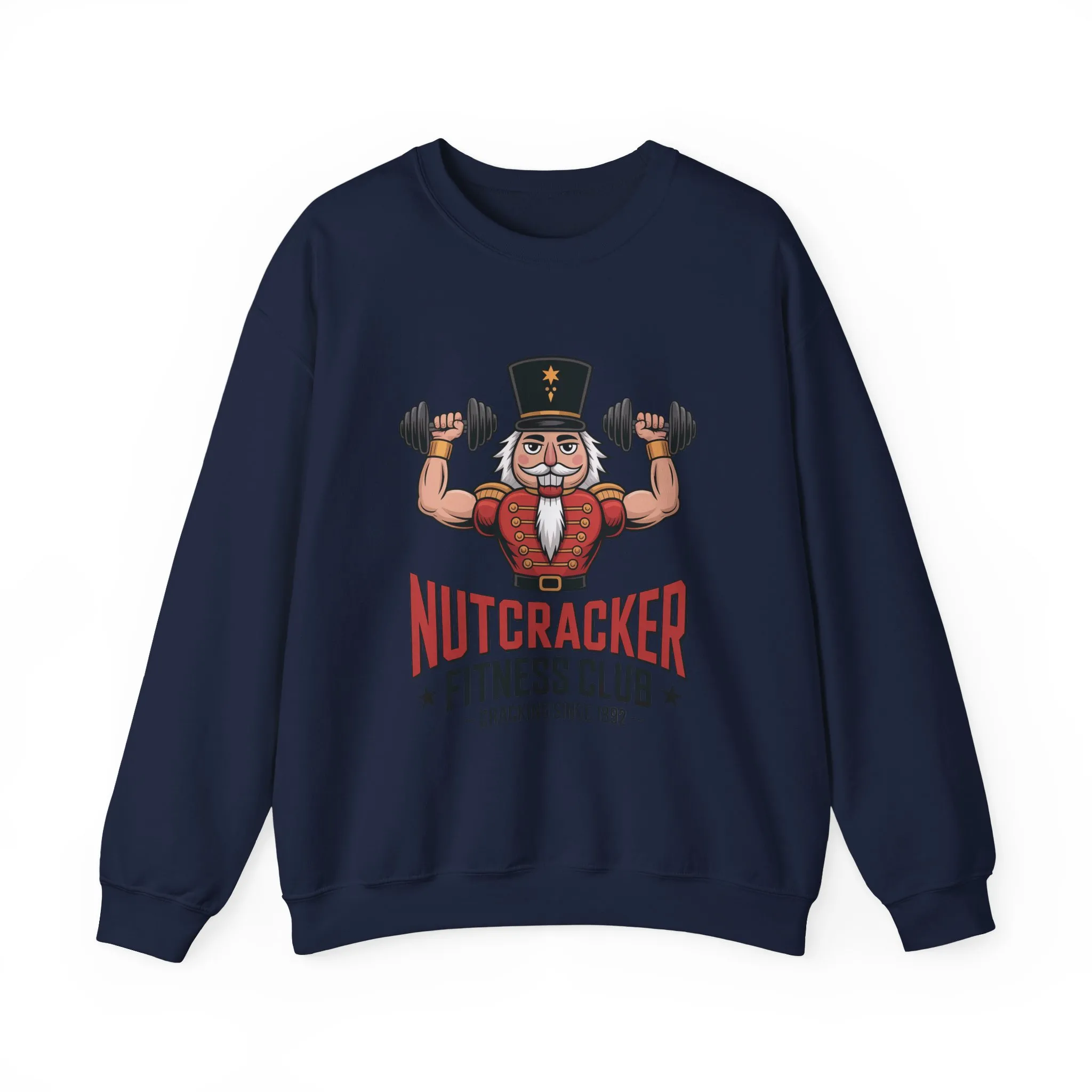Nutcracker Fitness Club Men's Sweatshirt, Funny Gym Christmas Sweater, Holiday Gift for Him - Image 22