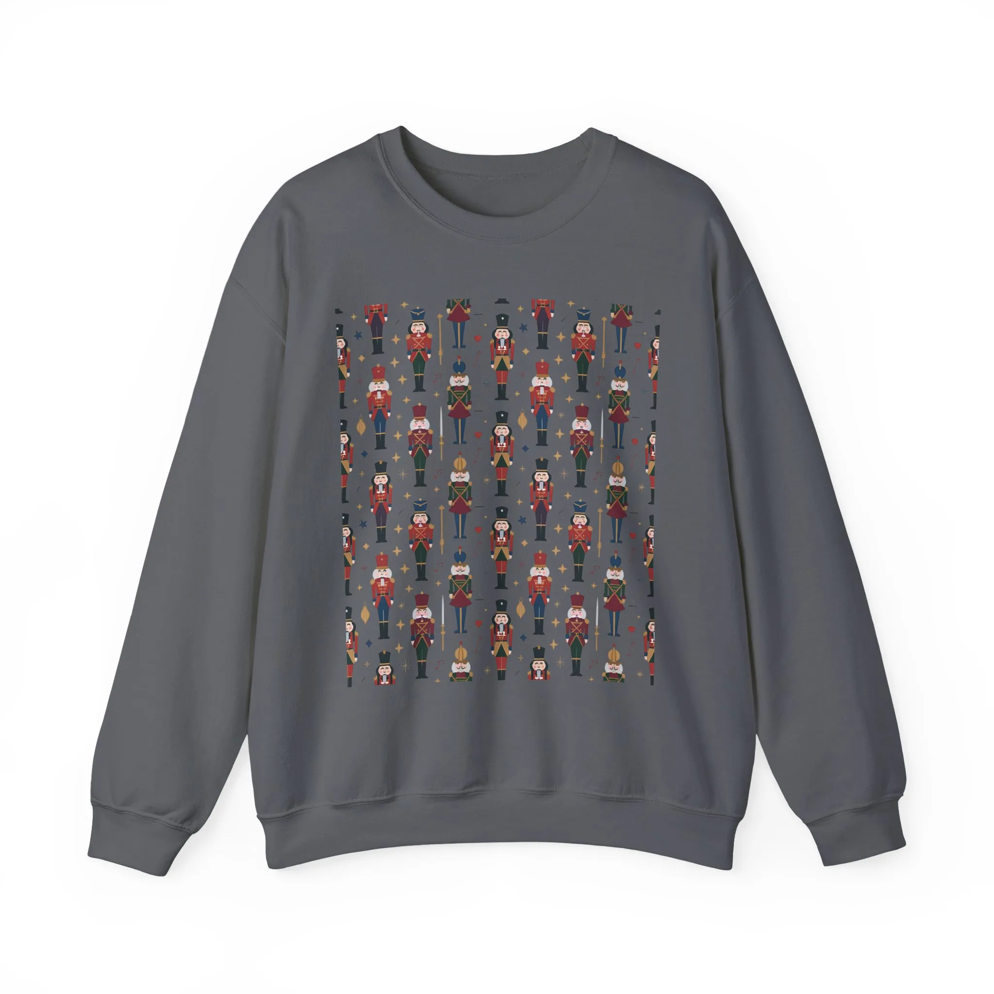 Nutcracker Pattern Women's Sweatshirt, Cozy Christmas Sweater, Holiday Gift for Her - Image 16