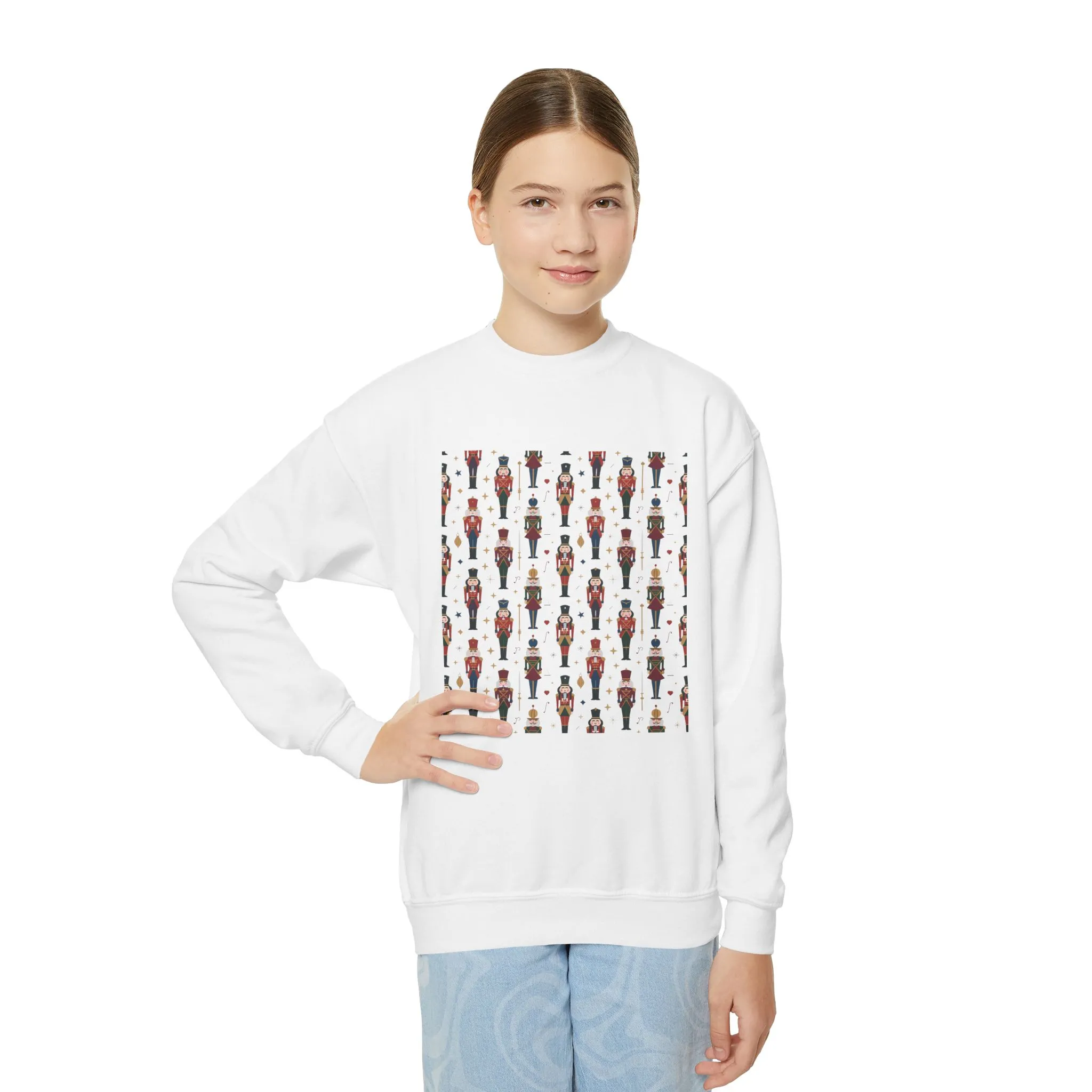 Nutcracker Pattern Kids Christmas T-Shirt, Family Match Holiday Outfit, Festive Christmas Shirt for Boys - Girls - Image 6
